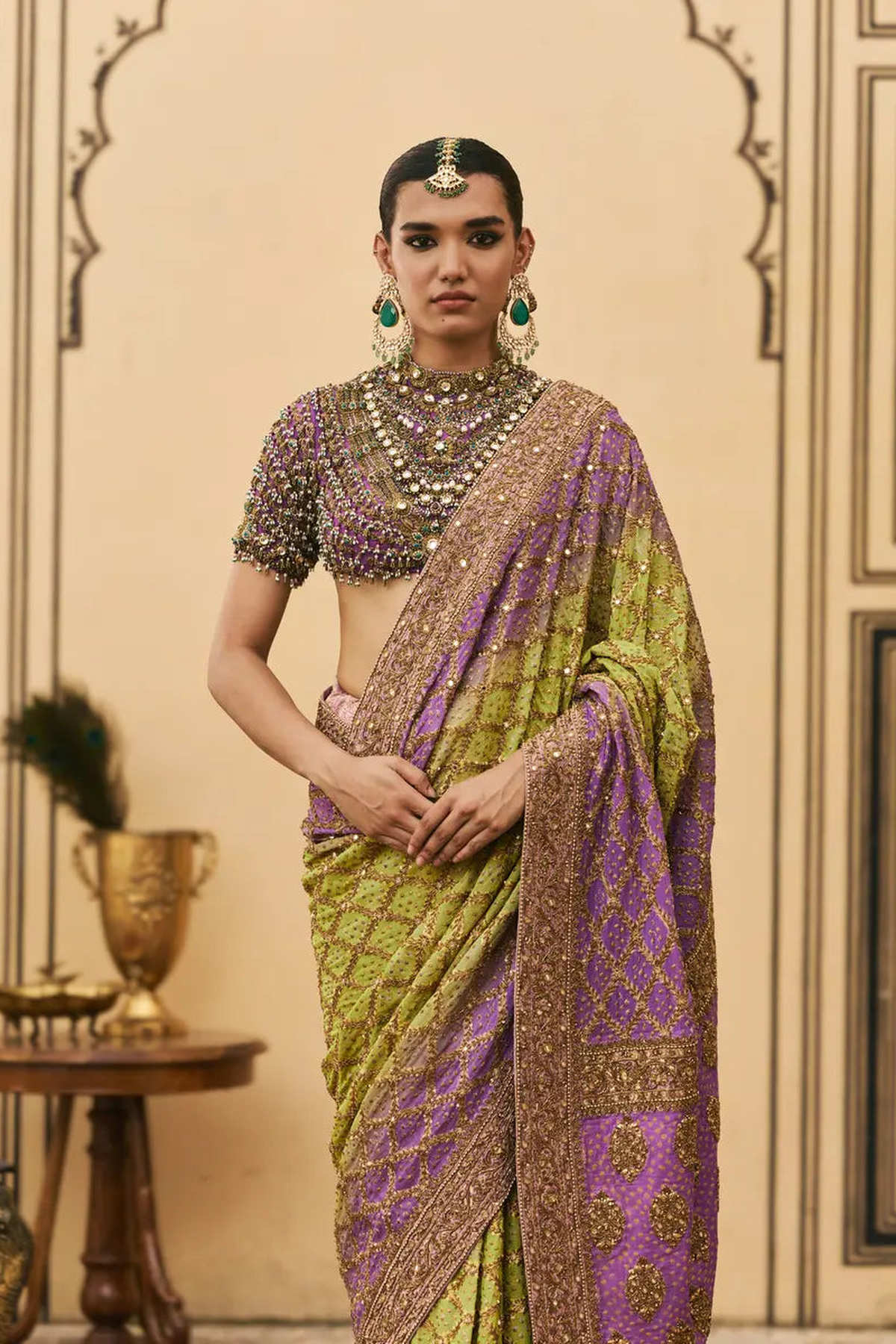 Ranga Ombre Georgette Saree Set