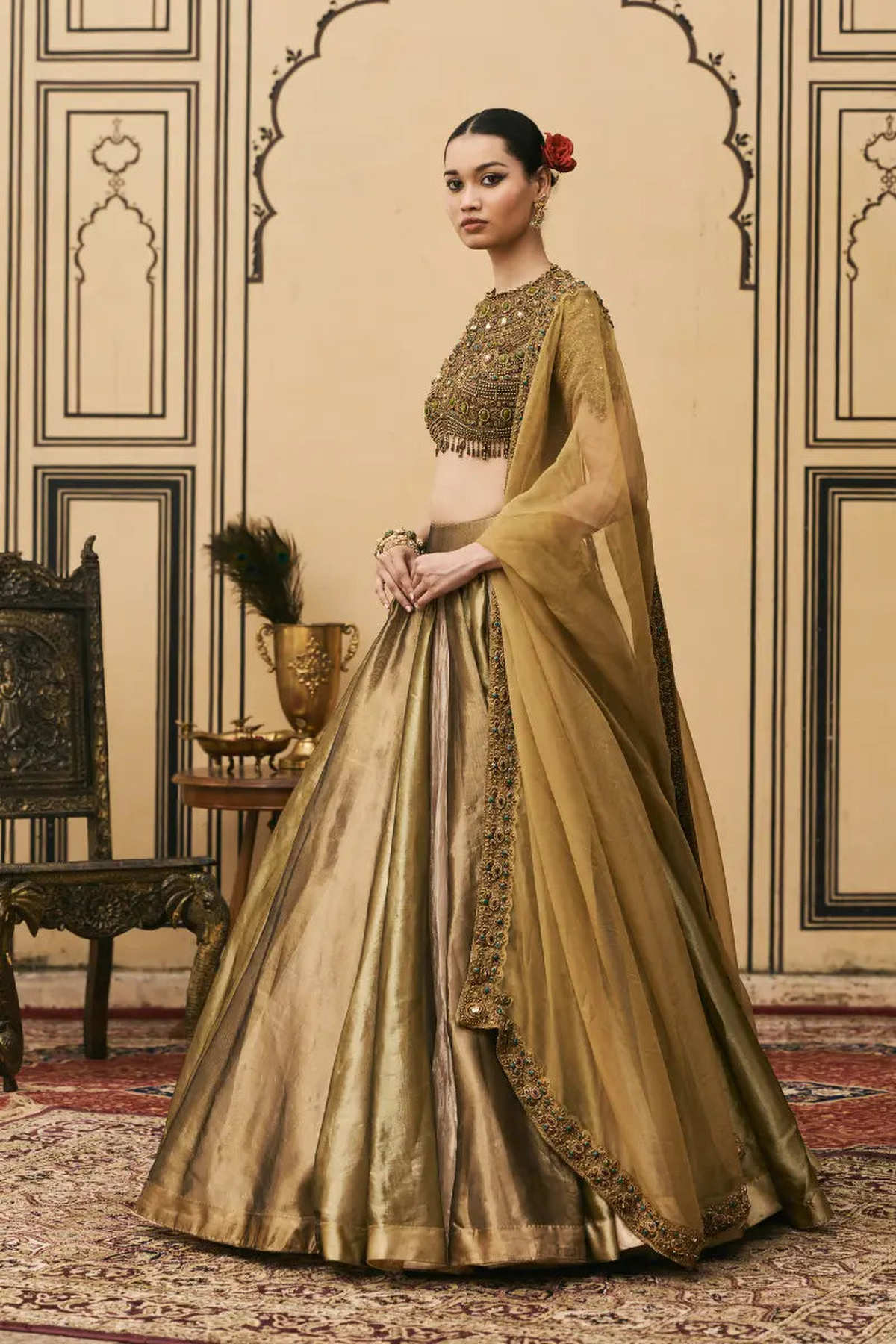 Rangoli Tissue Brocade Lehenga