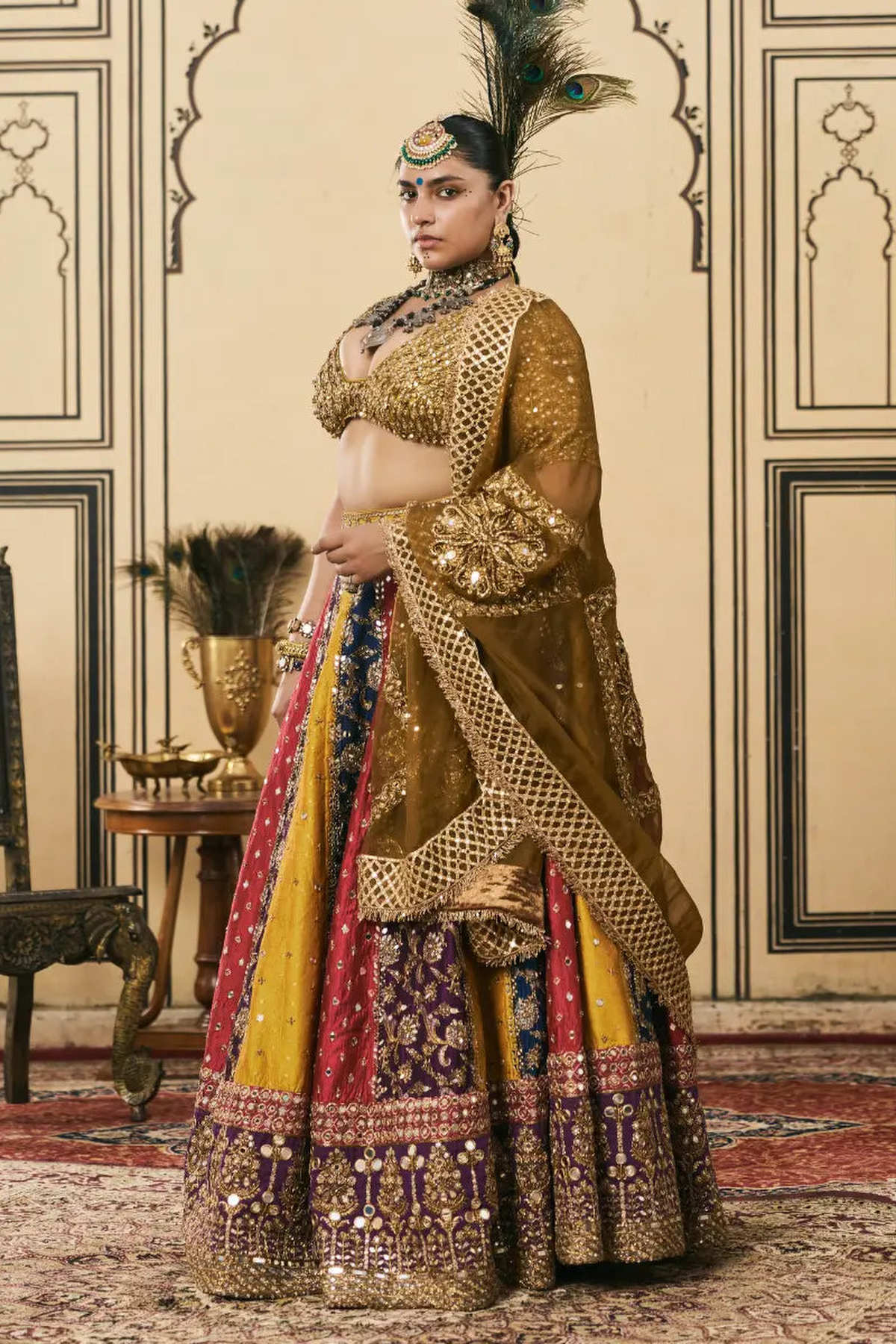 Rangotsav Brocade Phulkari Lehenga Set