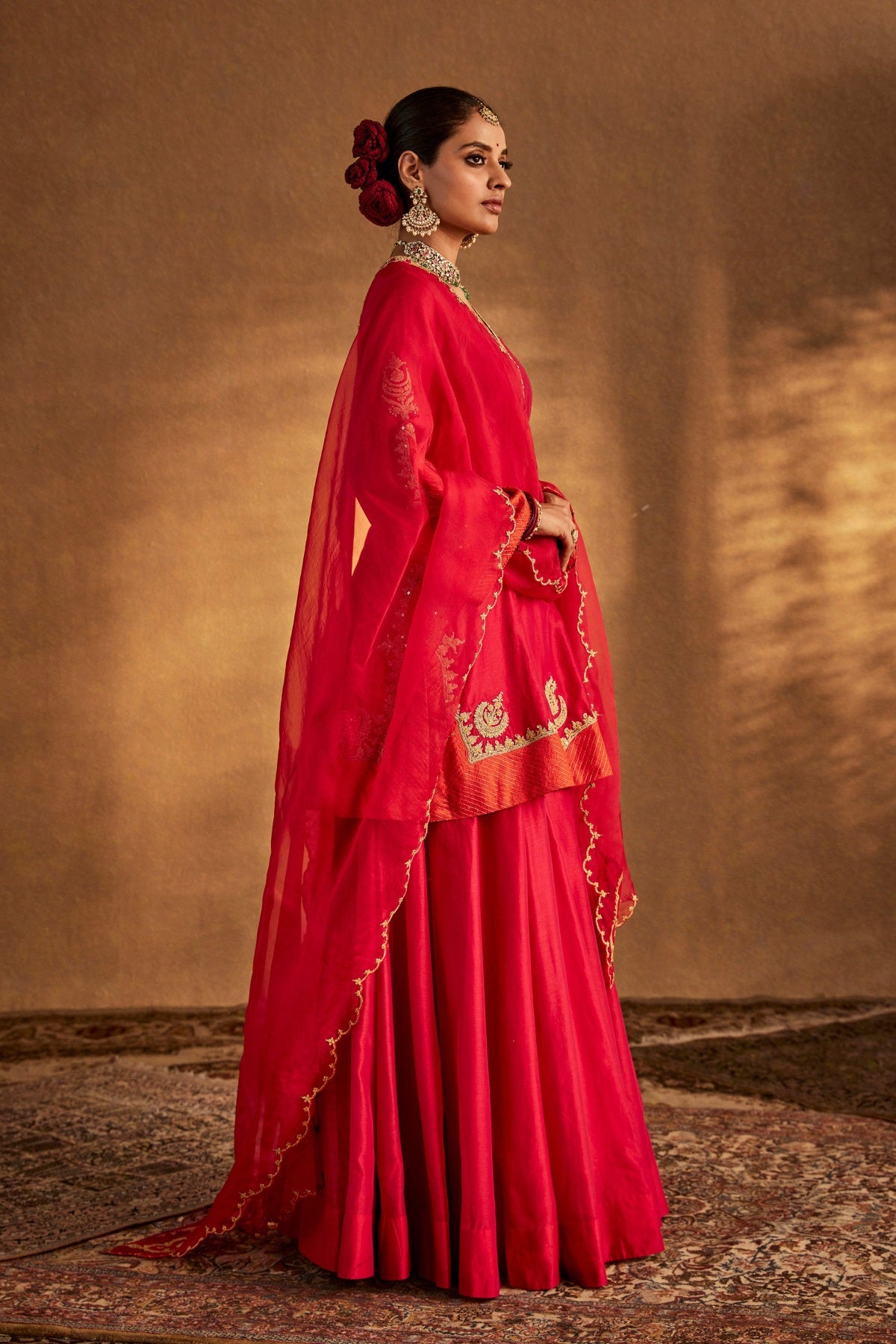 Deep Pink Sharara Set