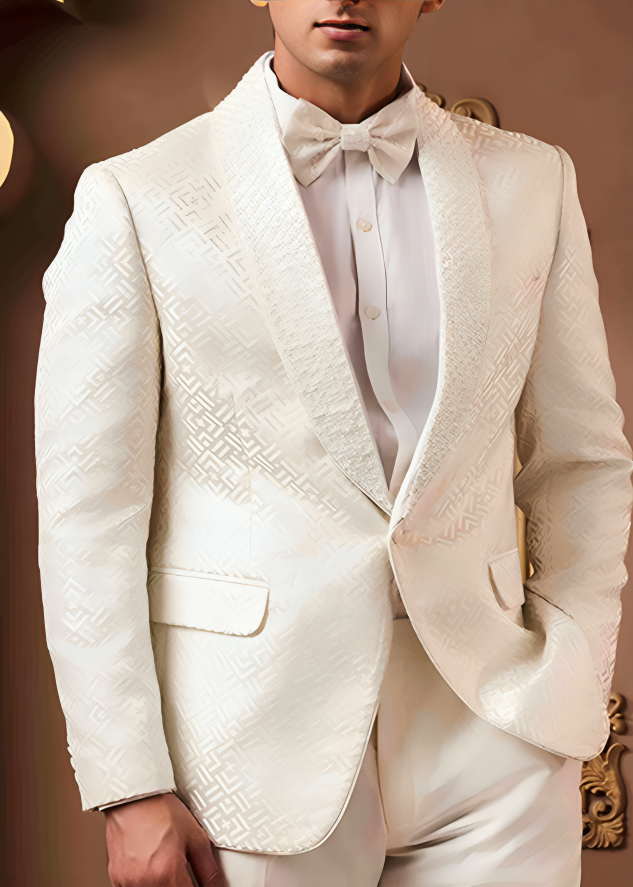 Ivory Tuxedo Jacket and Pant