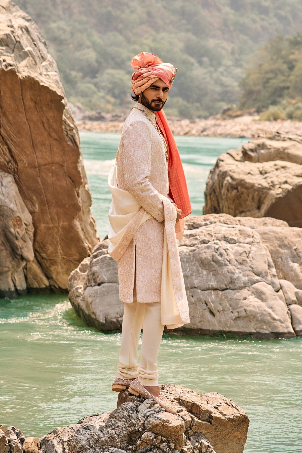 Blush Pink Legacy Sherwani Set