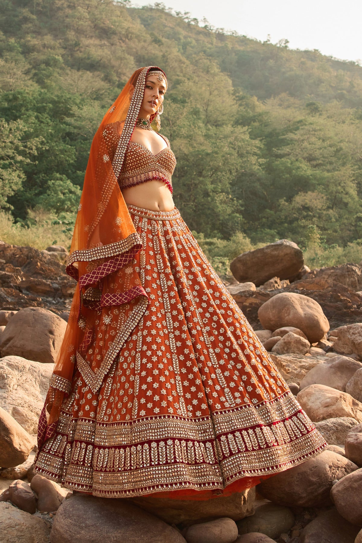 Rustic Amber Lehenga