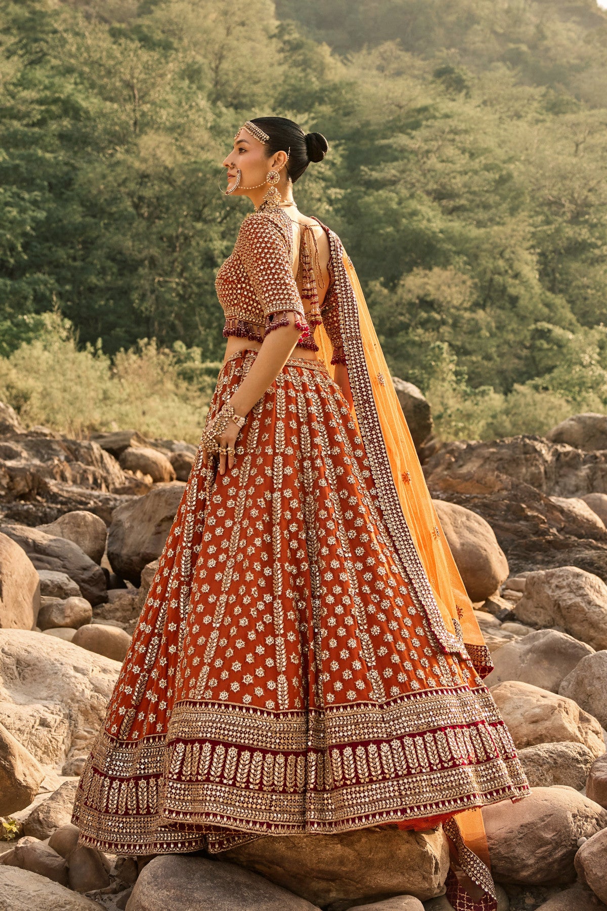 Rustic Amber Lehenga