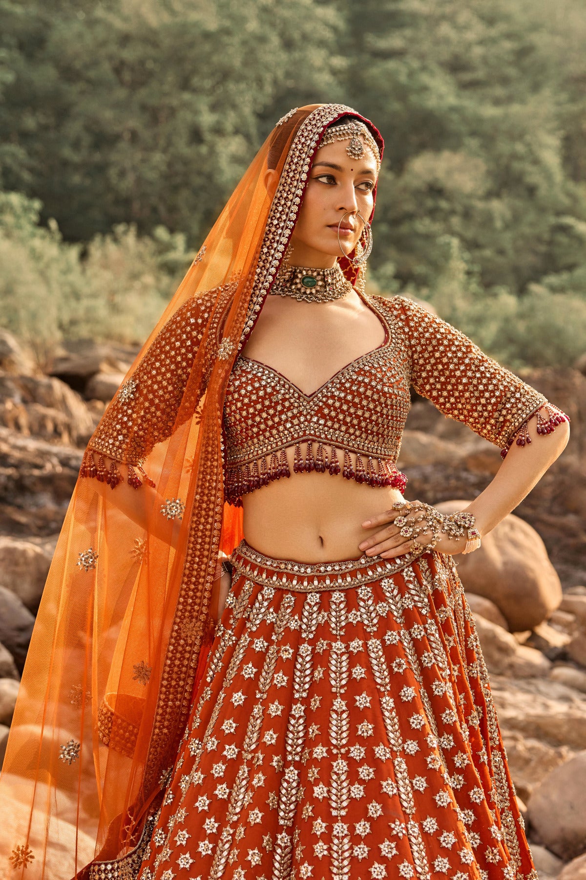 Rustic Amber Lehenga