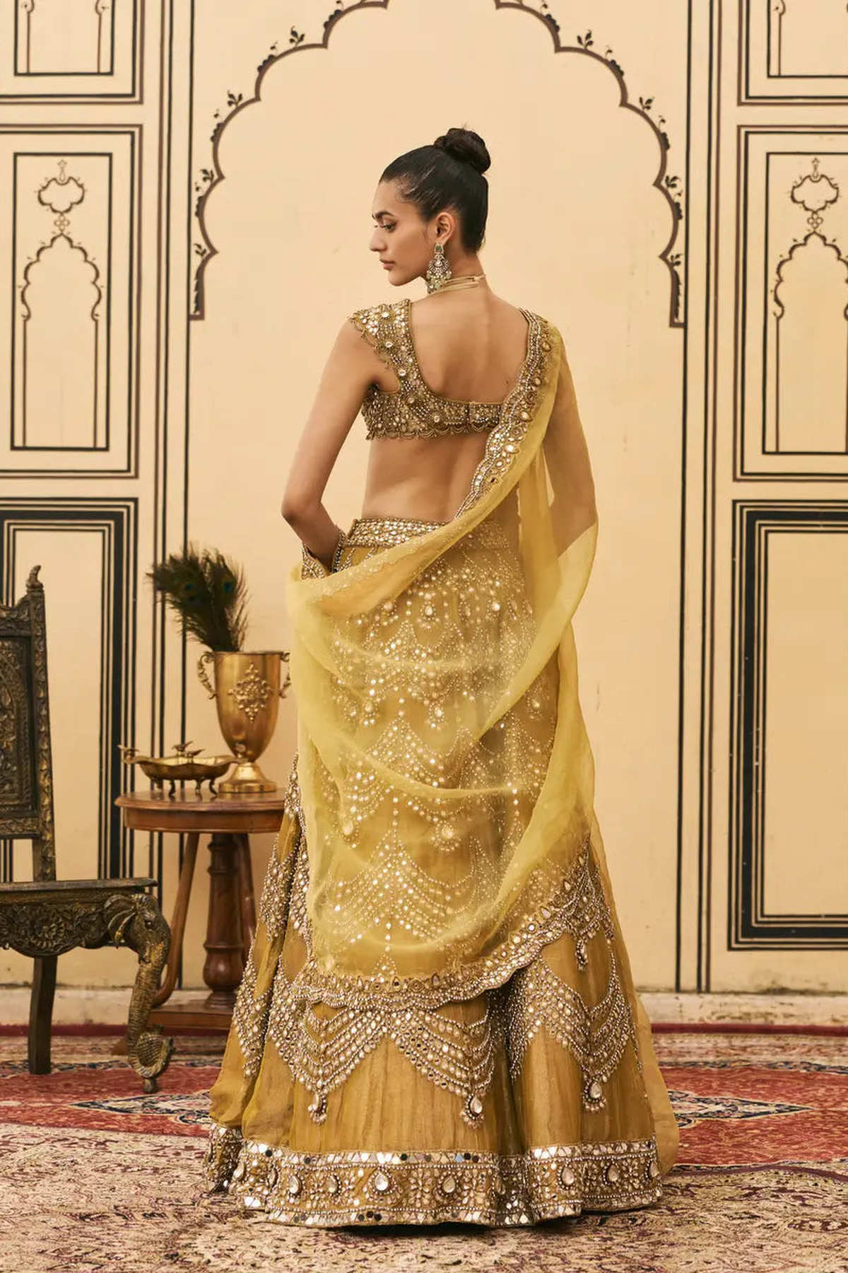 Sarson Tissue Lehenga Set