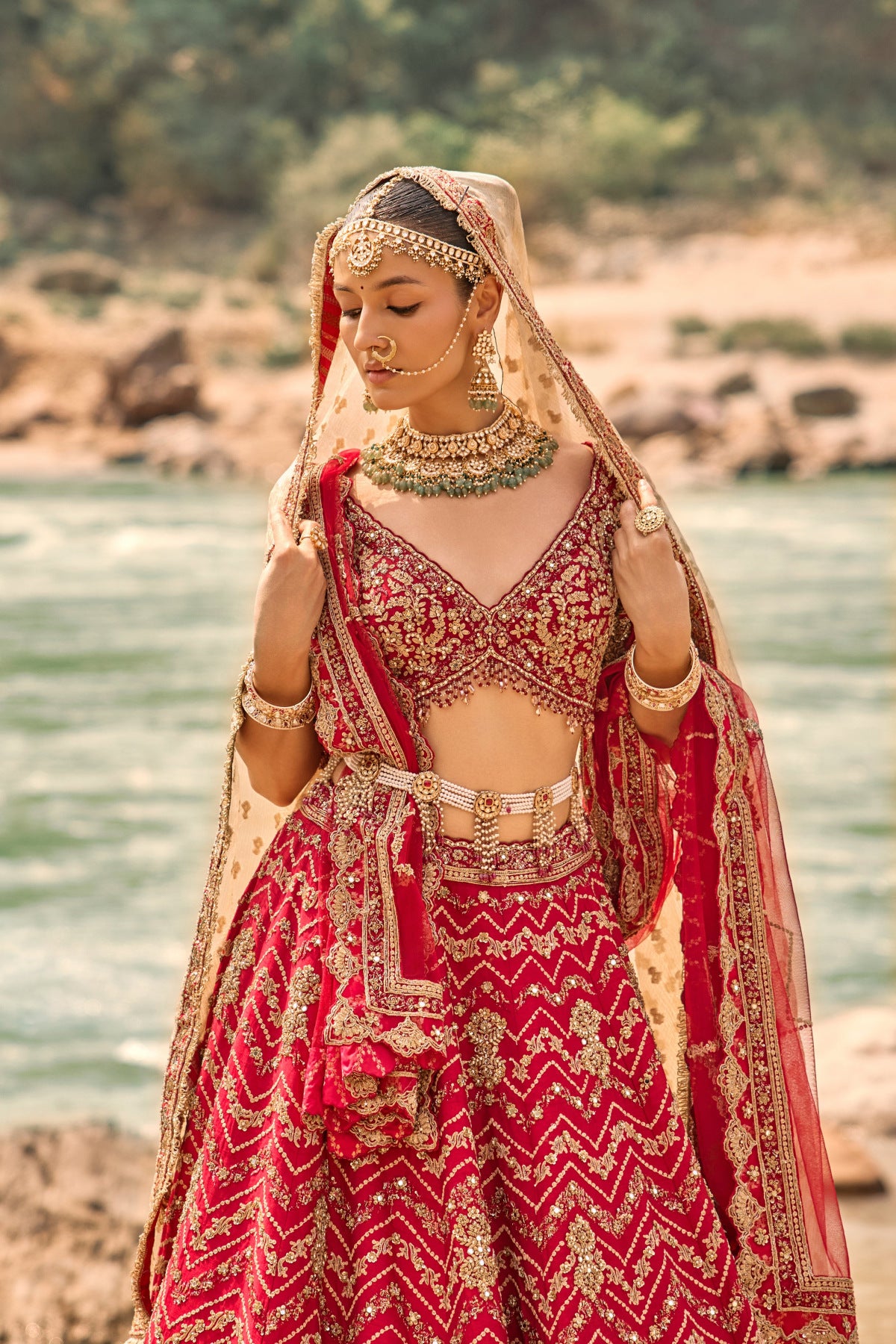 Scarlet Heirloom Lehenga