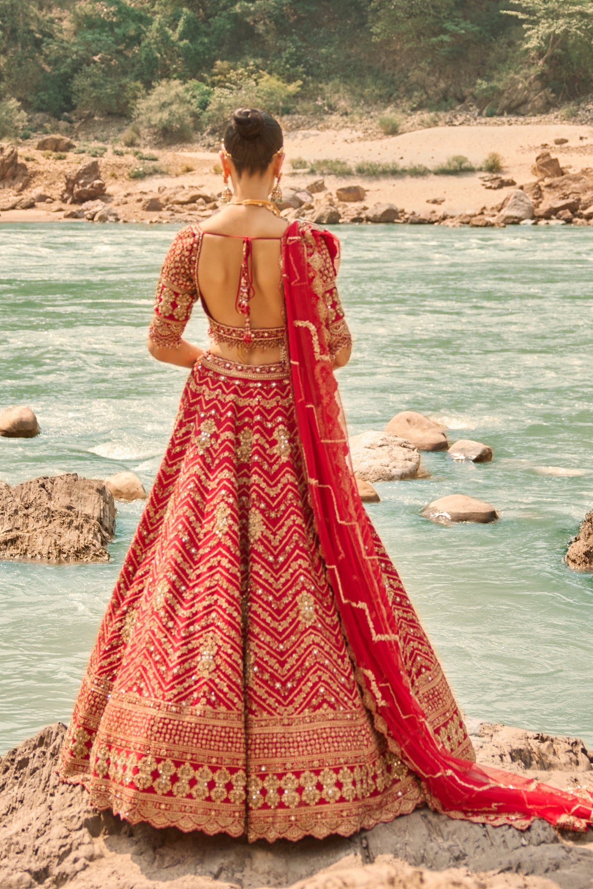 Scarlet Heirloom Lehenga