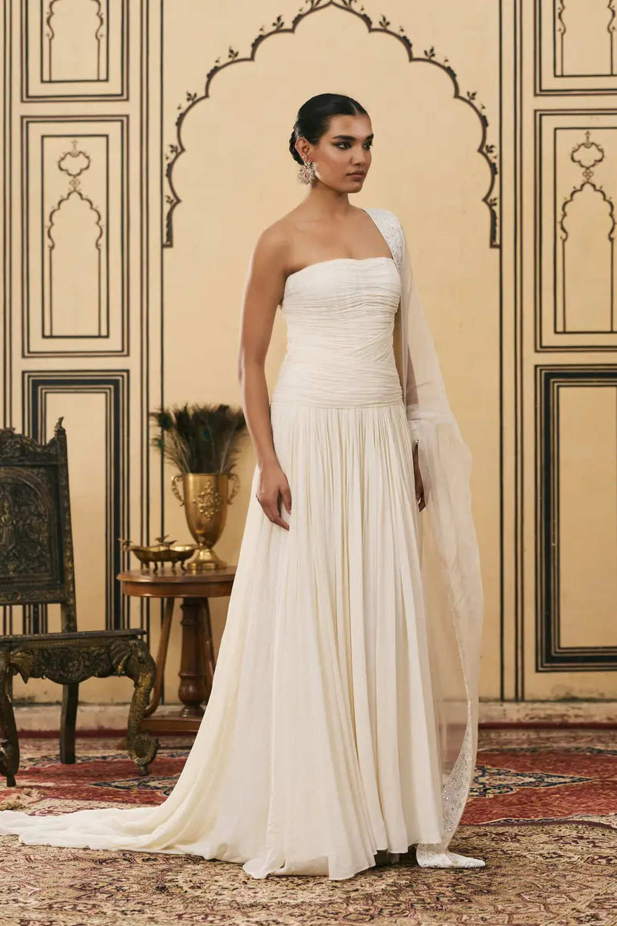Sheer Georgette Gown Set