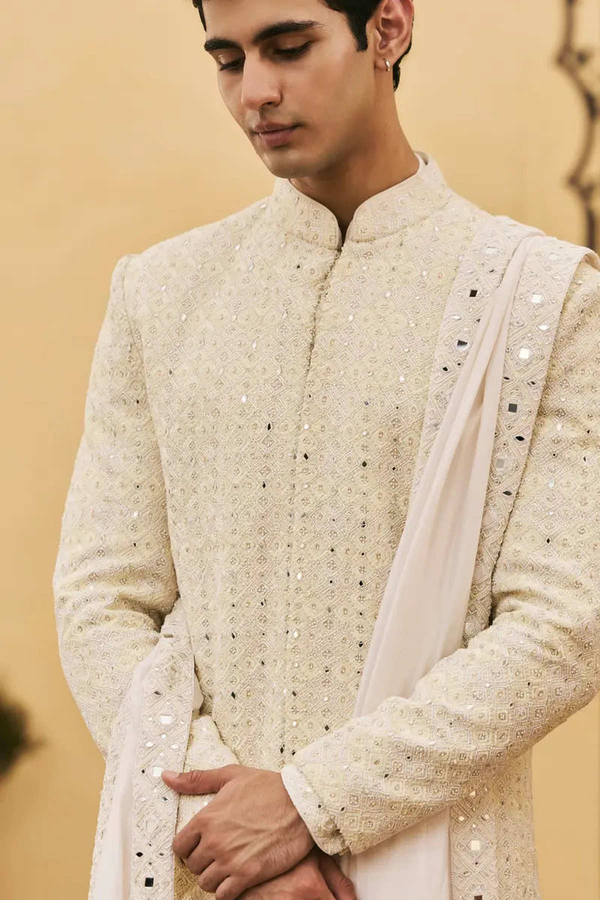 Sheetal Chikankari Sherwani Set