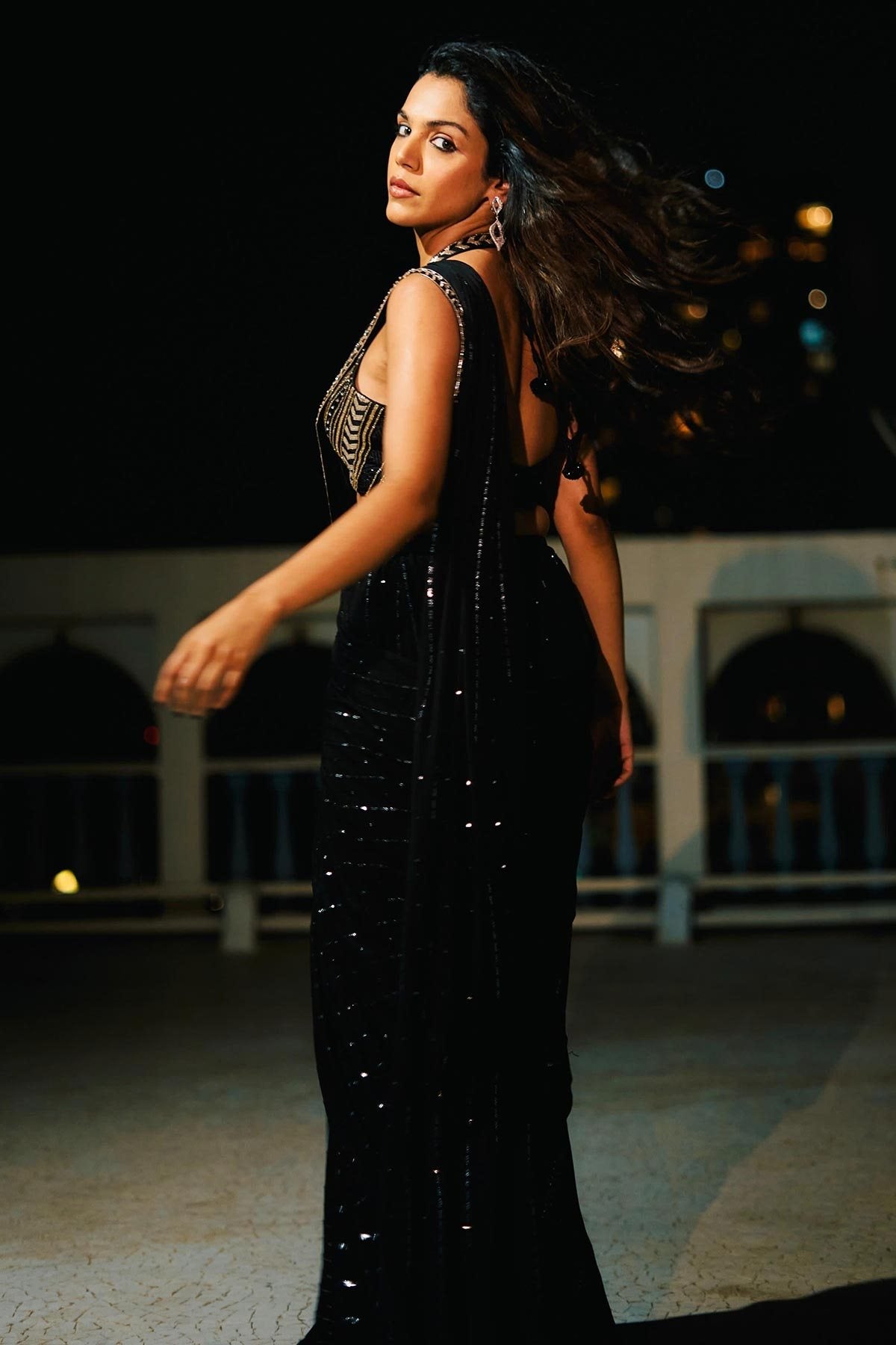 Shriya pilgaonkar in galaxy pre drape saree