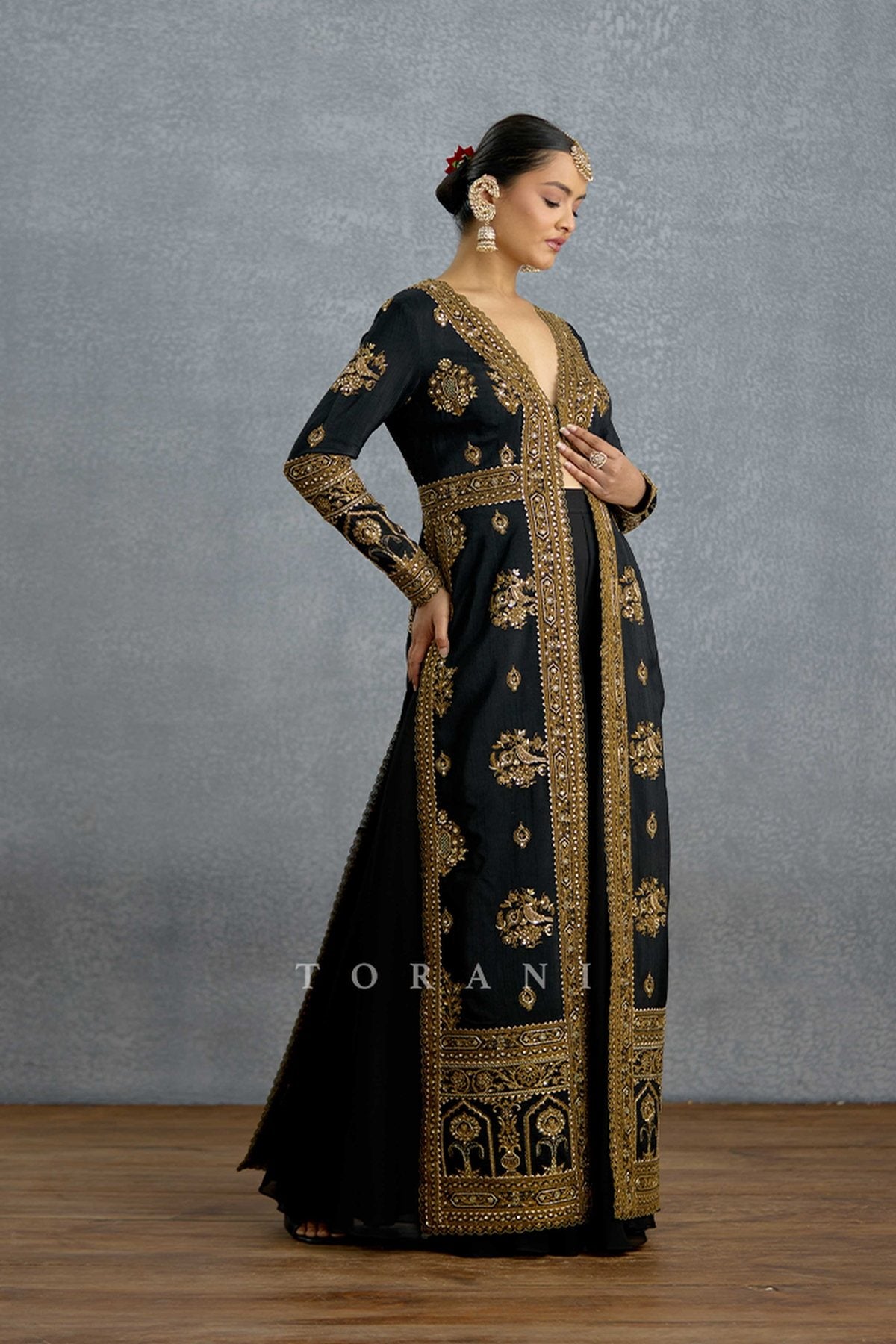 Siyahi Malika Jacket Set