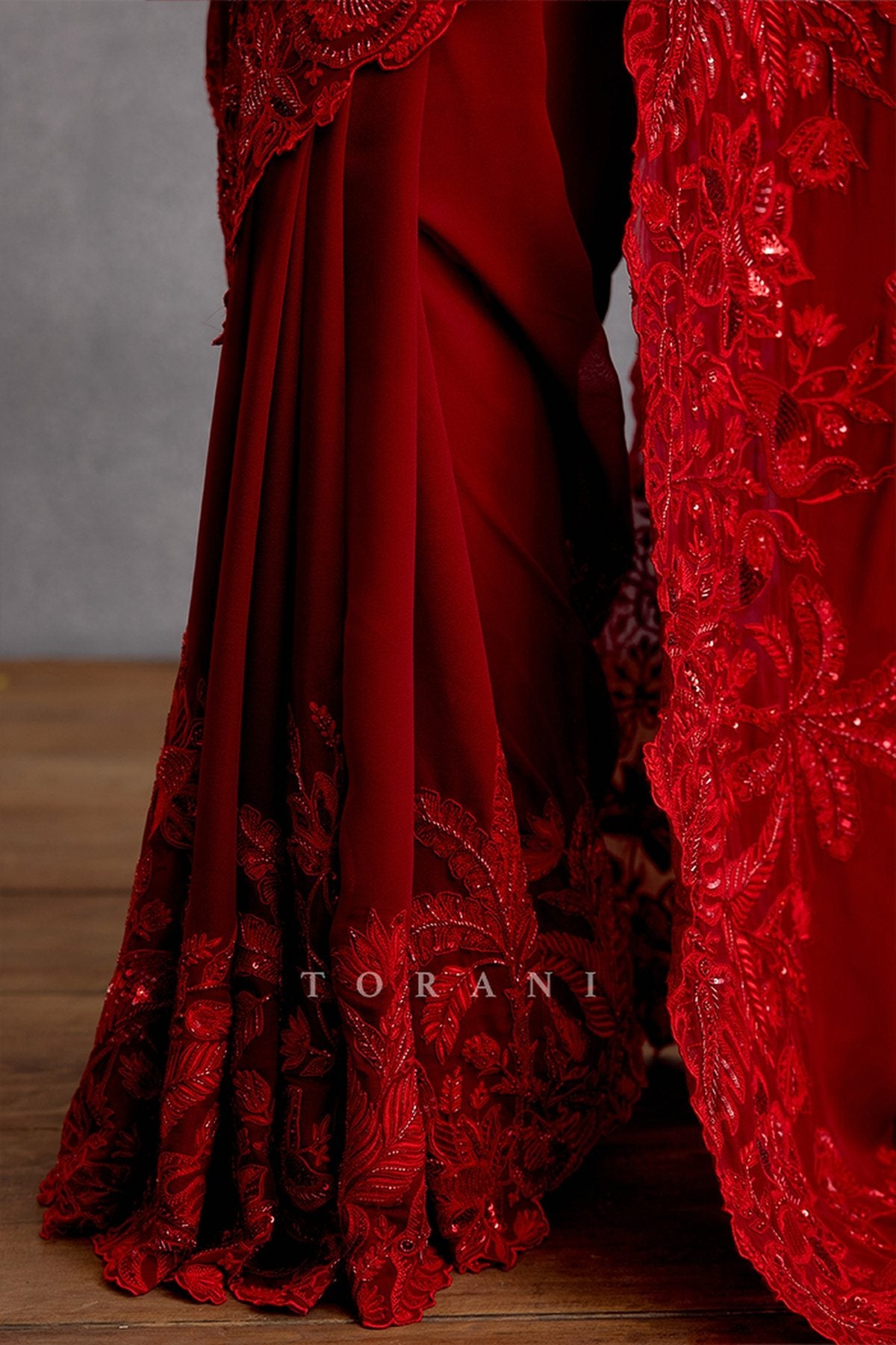 Surkh Advika Saree