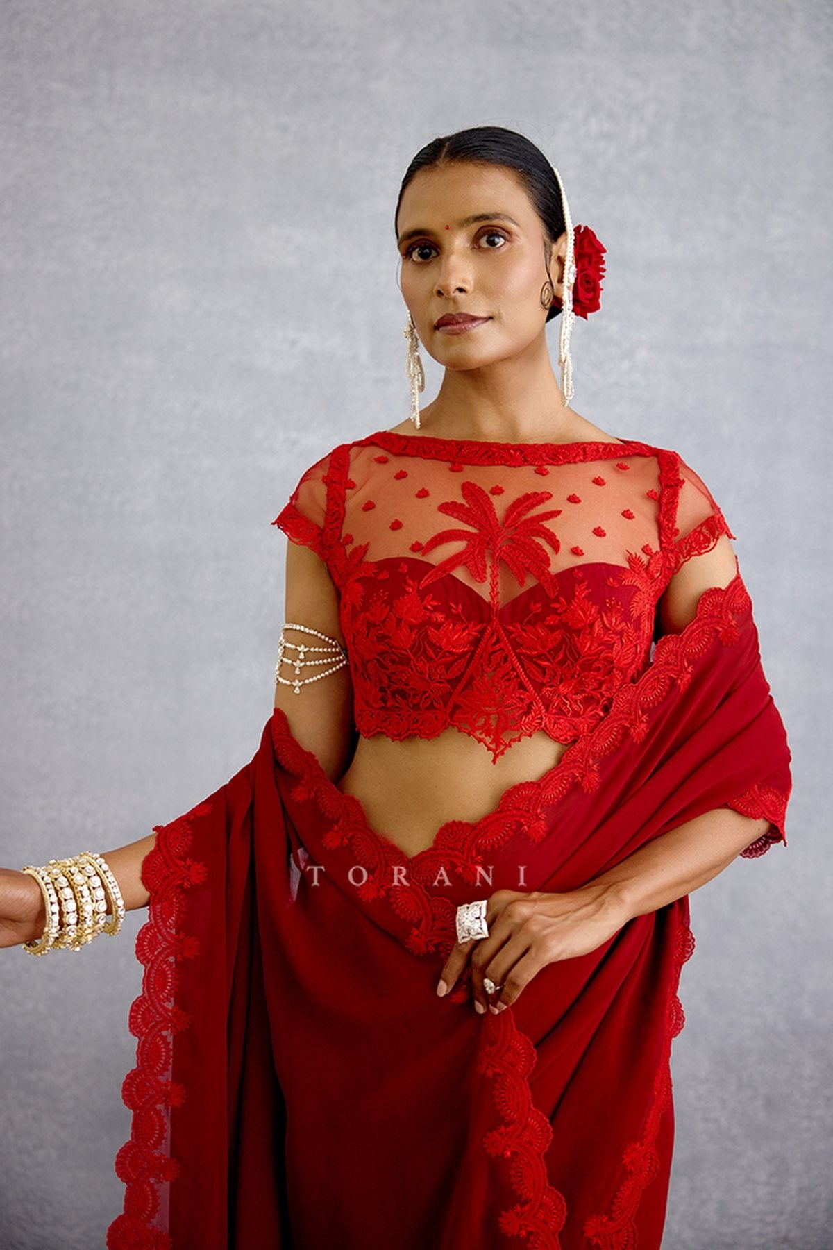 Surkh Damini Blouse
