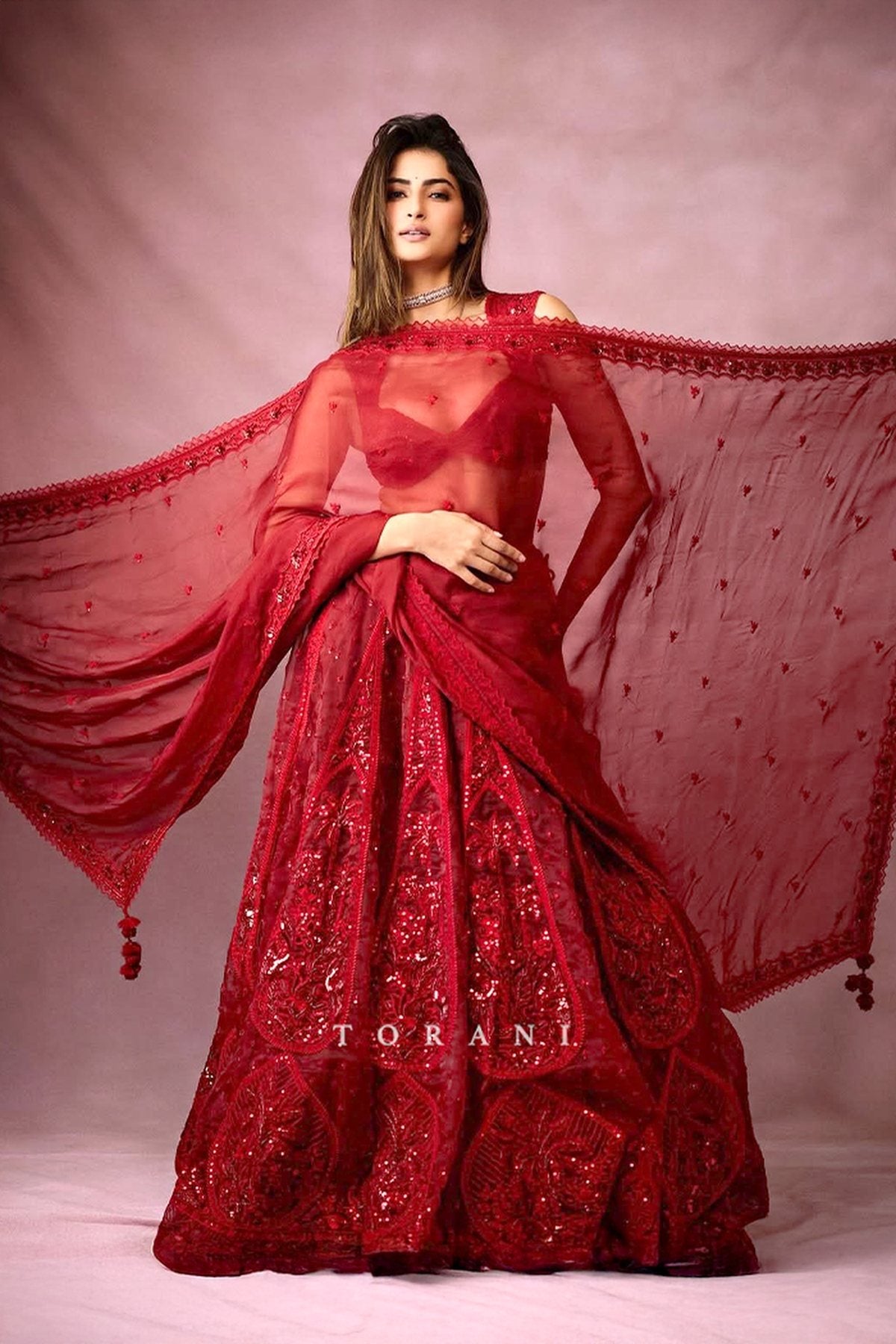 Surkh Saaz Lehenga Set