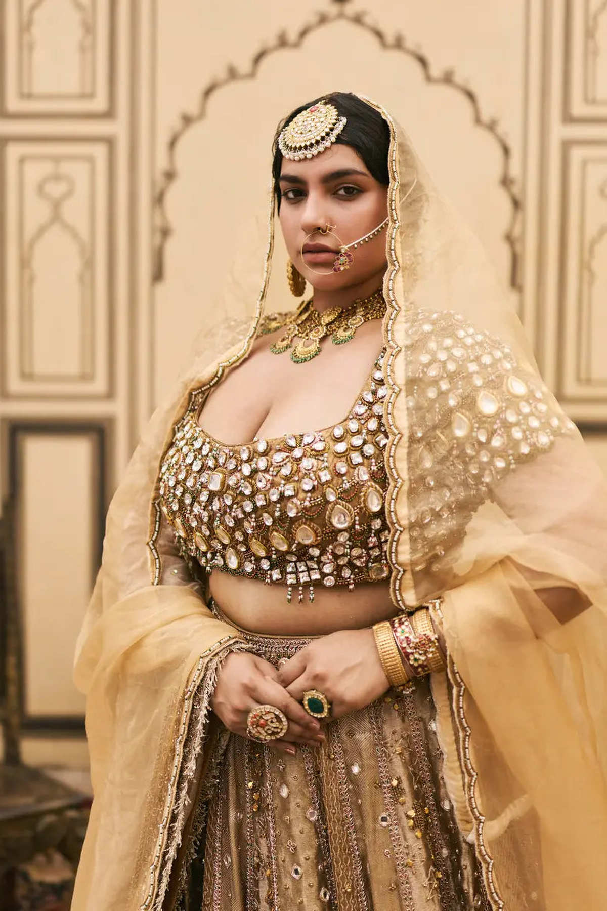 Suvarnarang Tissue Brocade Lehenga Set