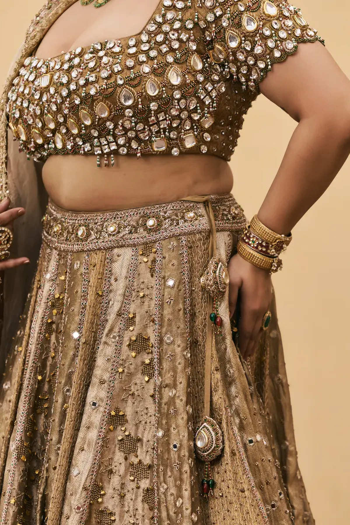 Suvarnarang Tissue Brocade Lehenga Set