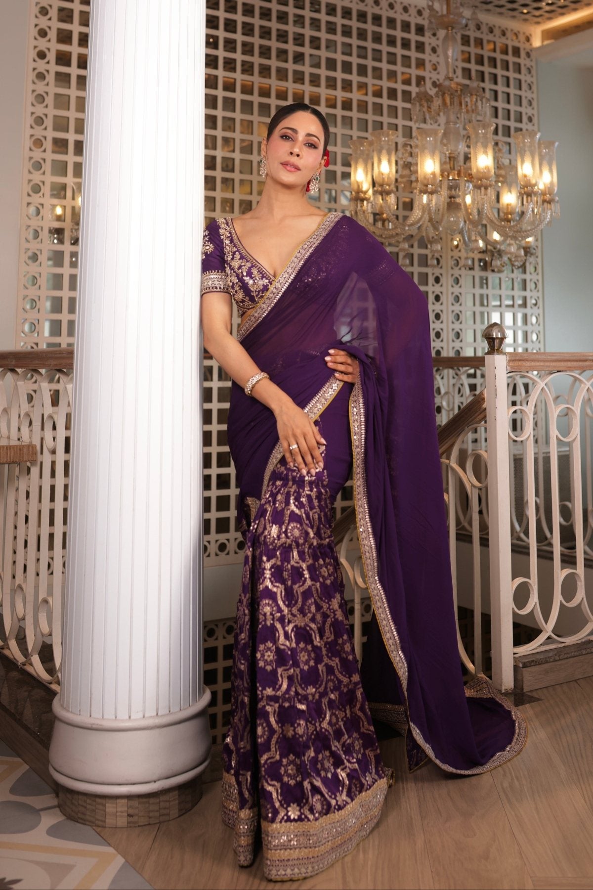 Swati Vatsa in Ruqqayah Saree Set
