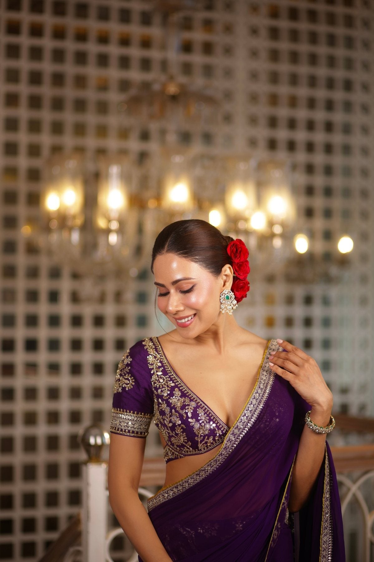 Swati Vatsa in Ruqqayah Saree Set