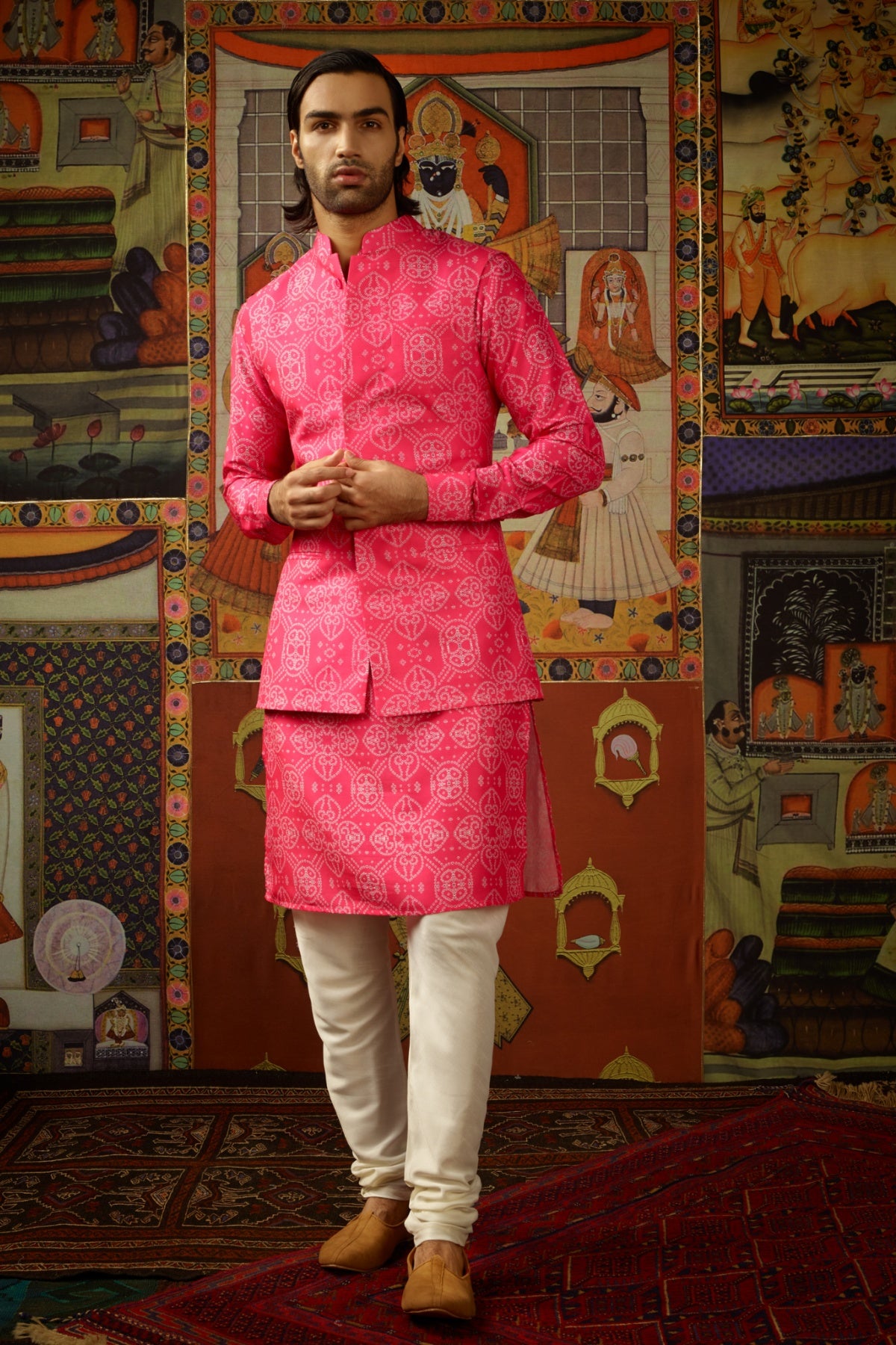 Taqreeb Kurta & Churridar Set with Bandhi