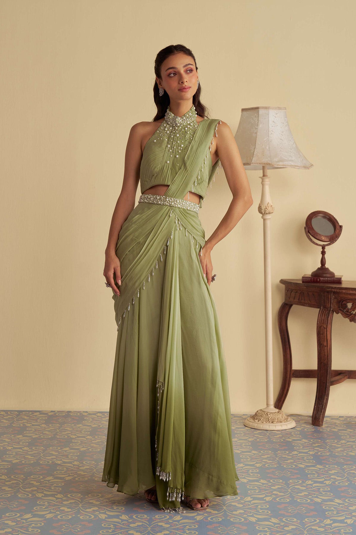 The Ivy Veil saree set