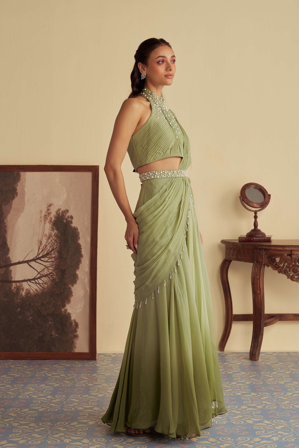 The Ivy Veil saree set