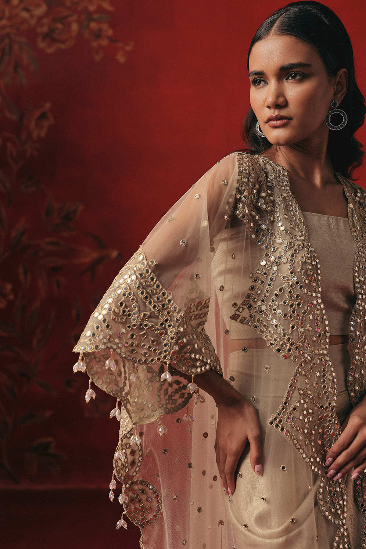 Tulle Mirrorwork Overlay
