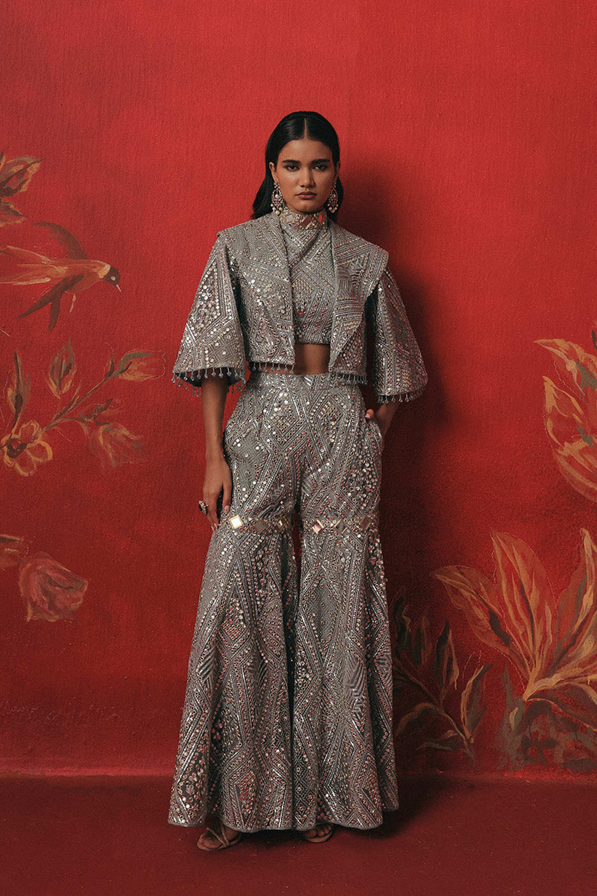 Mirrorwork Shararas