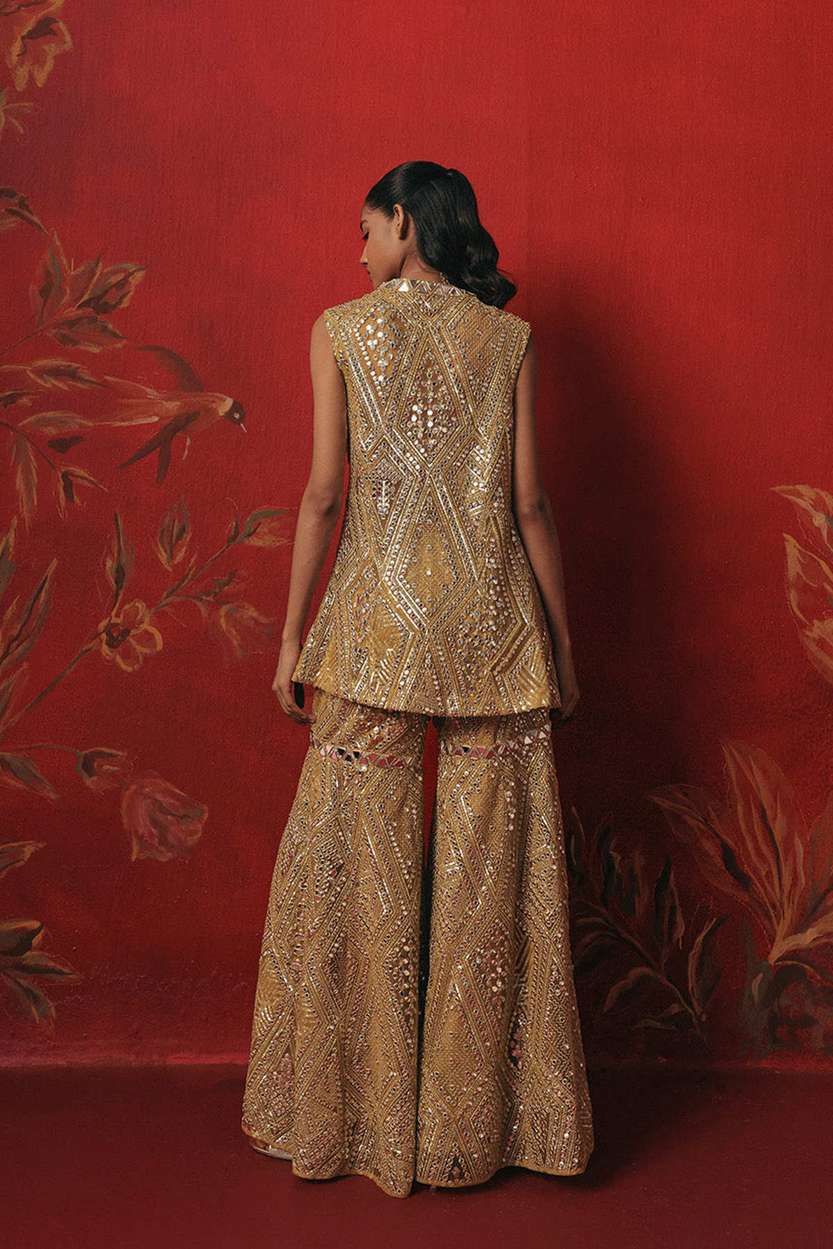 Mirrorwork Shararas