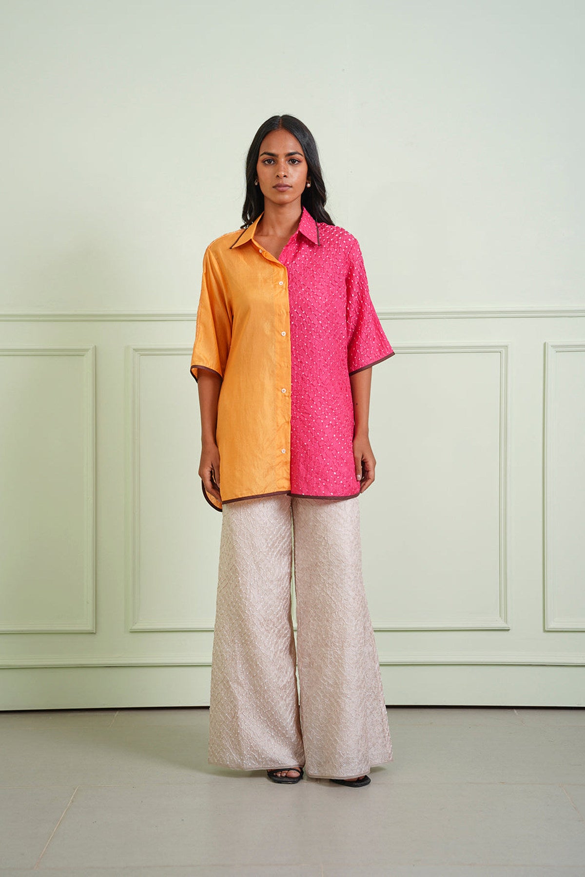 Crushed Bandhani Shirt