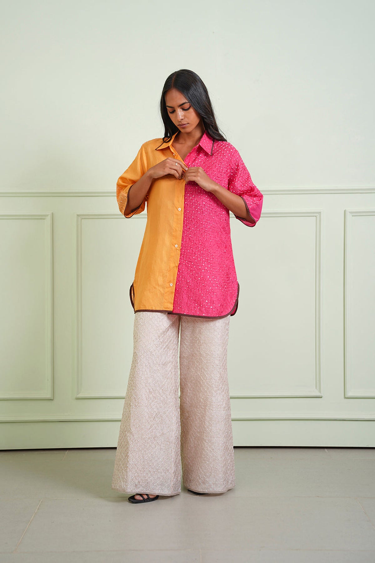 Crushed Bandhani Shirt