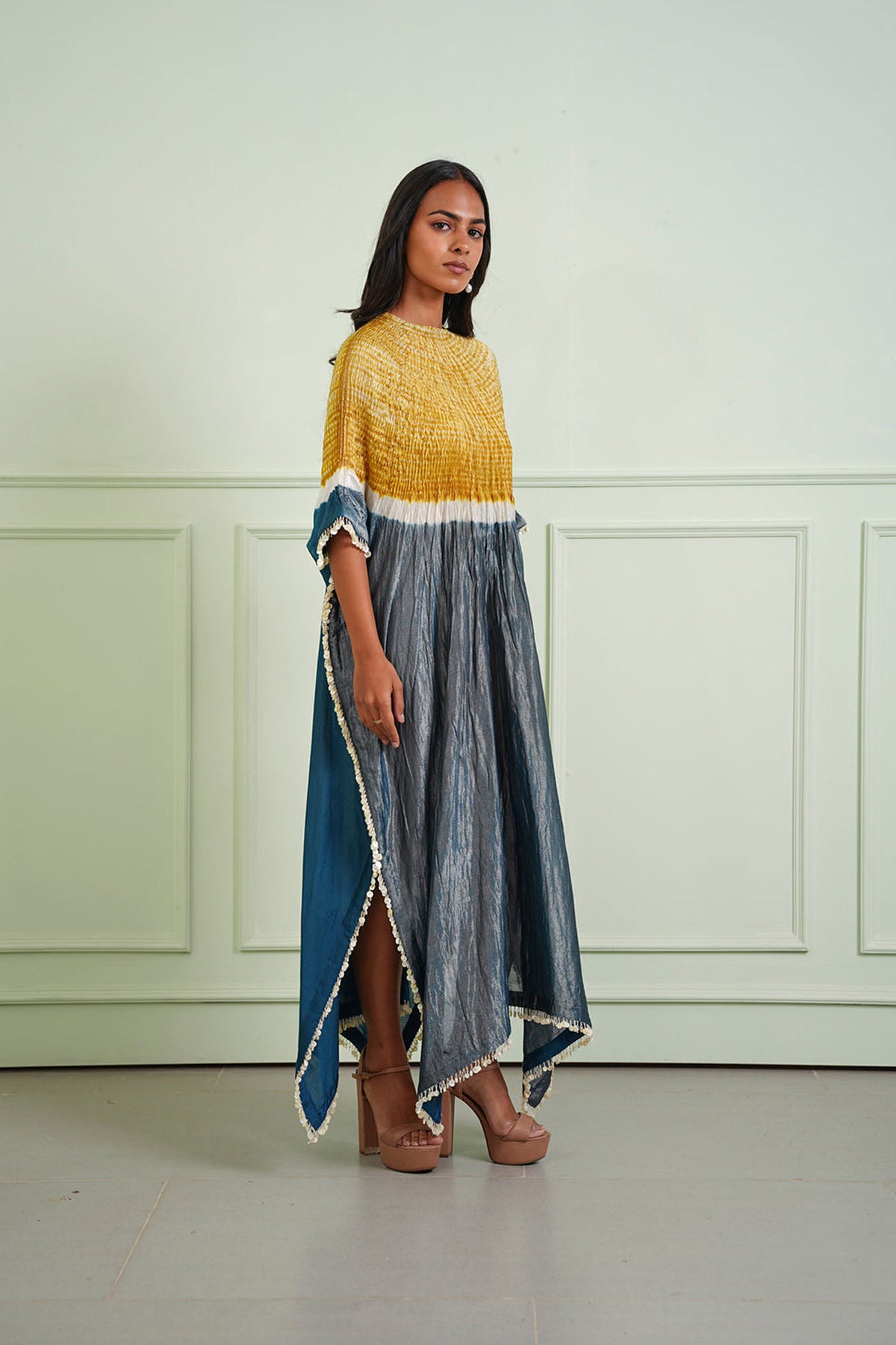 Shibori Tissue Kaftan