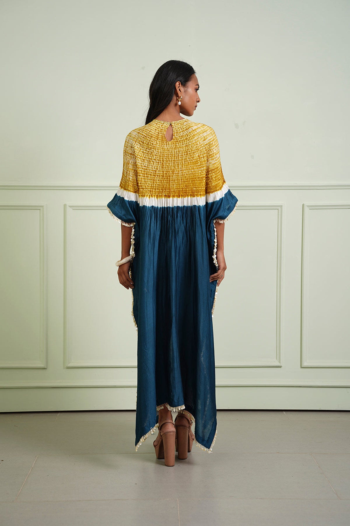 Shibori Tissue Kaftan