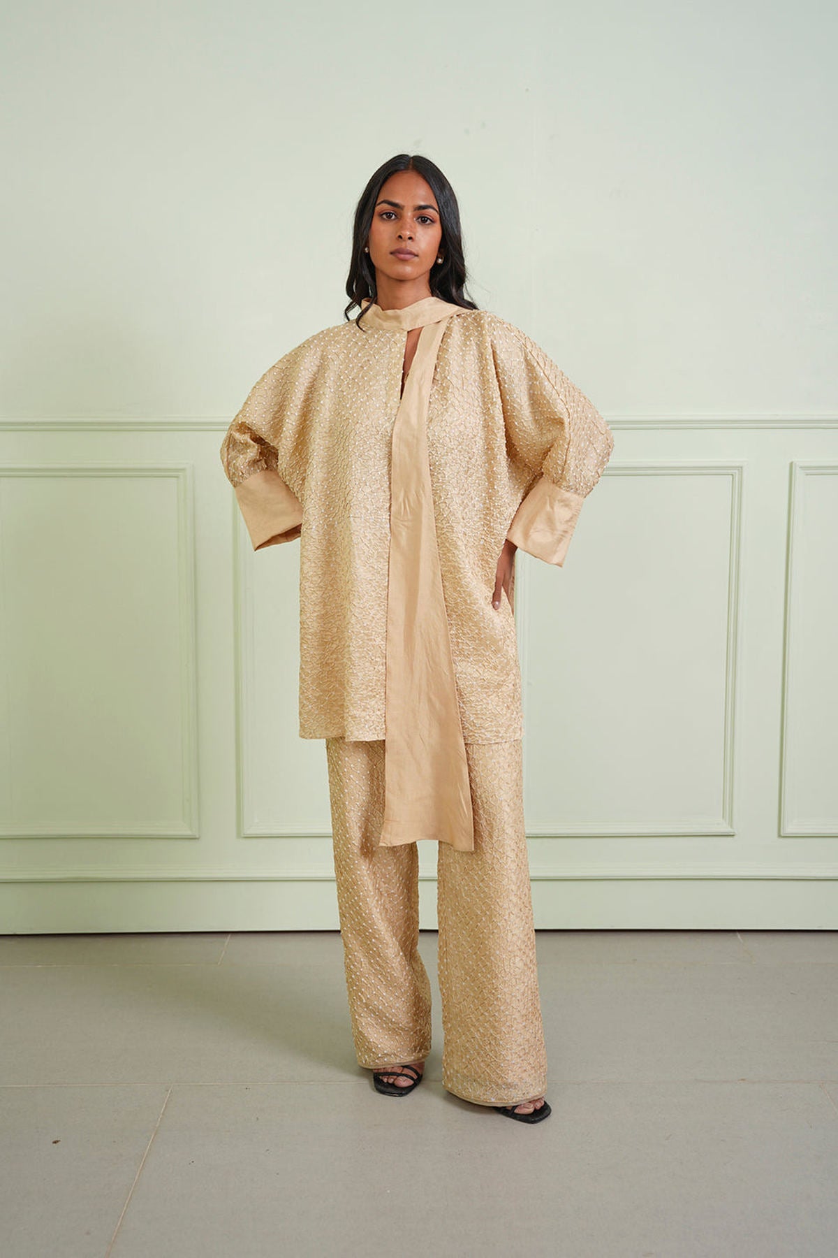 Bow Tie Bandhani Shirt