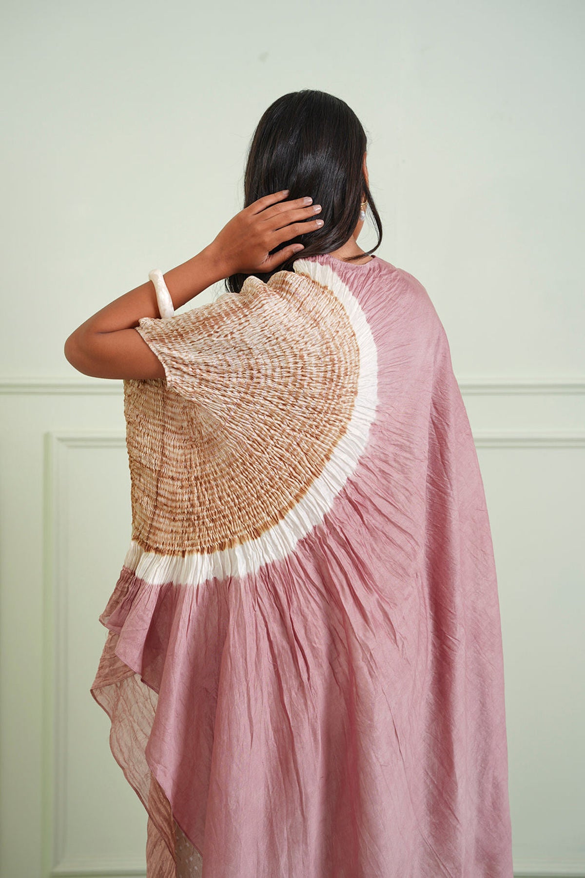 Shibori Tissue Asym Dress