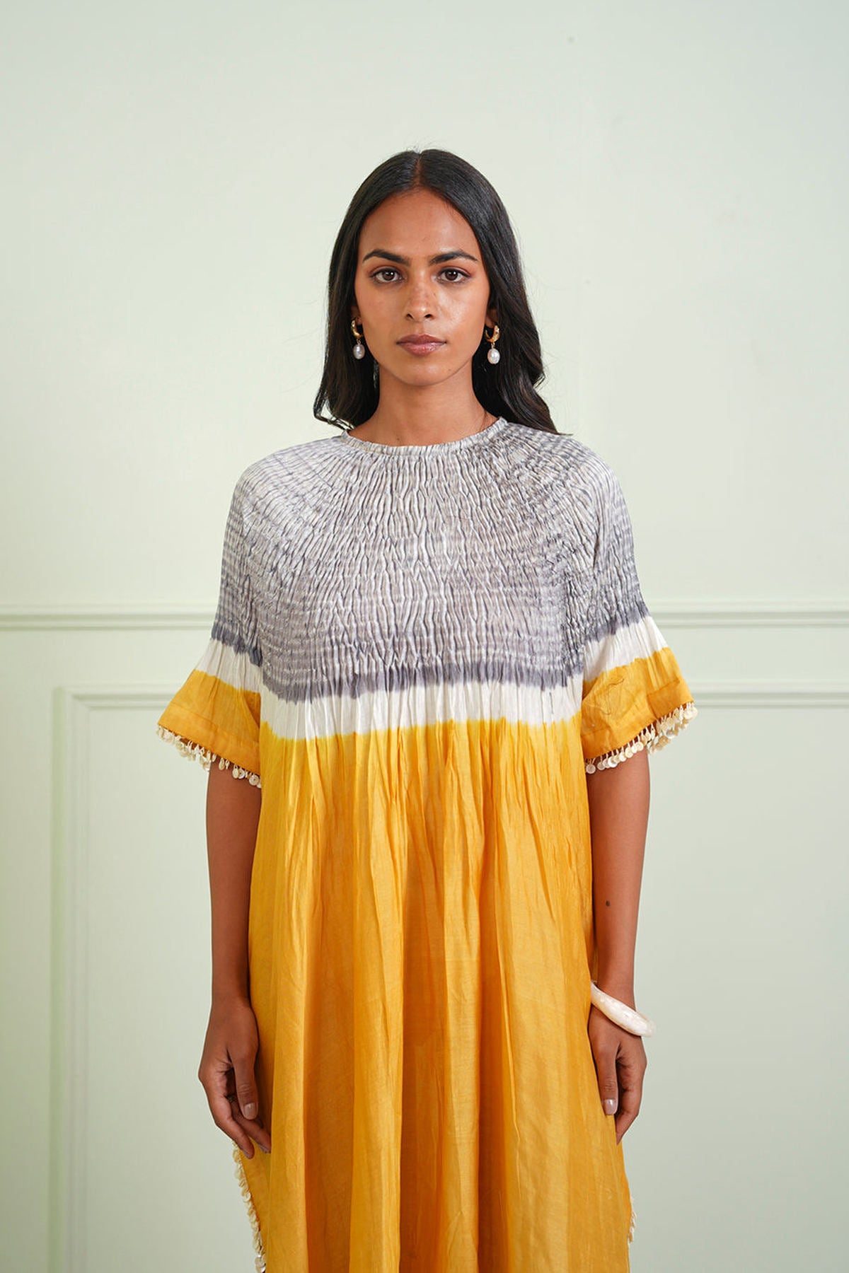 Shibori Tissue Kaftan