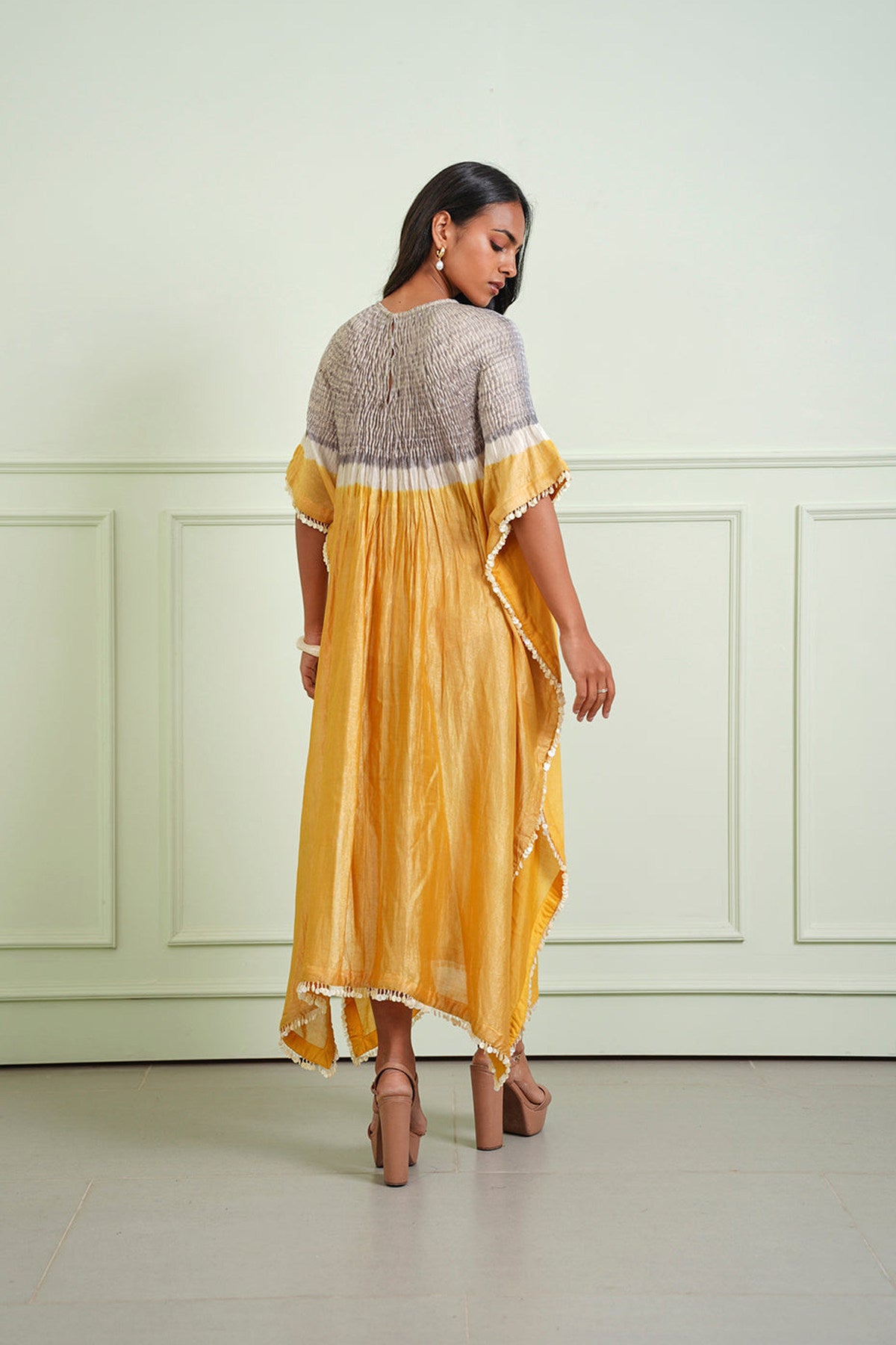 Shibori Tissue Kaftan