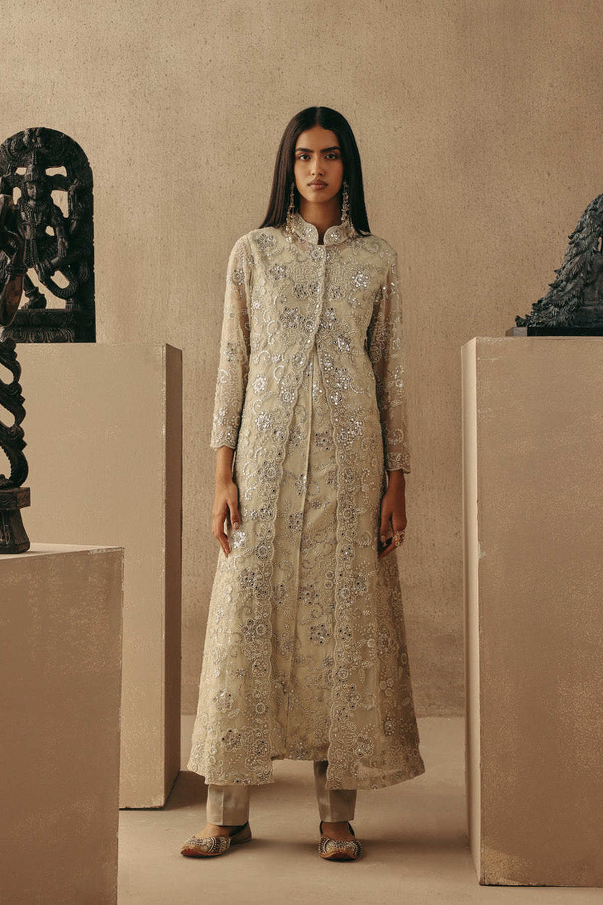 Mirrorwork Layered Dress Jacket