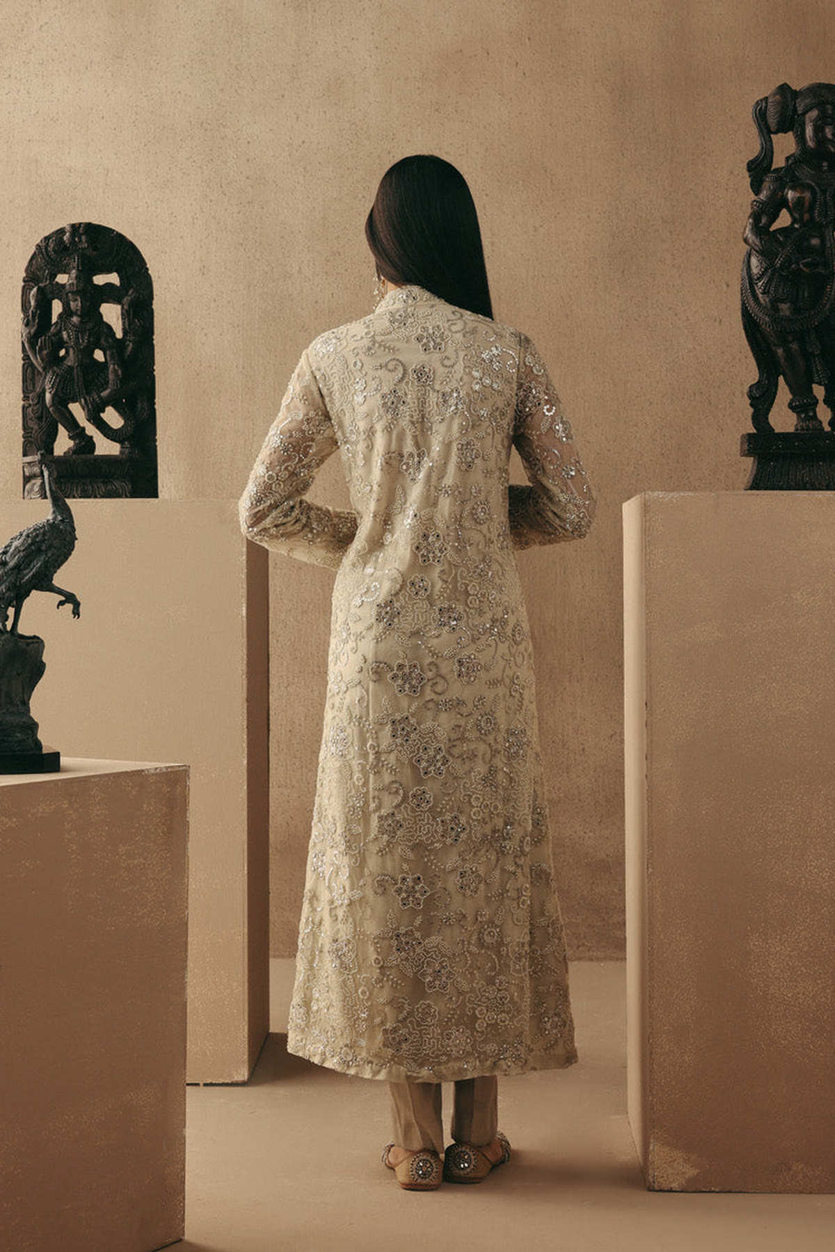 Brocade Cigarette Pants