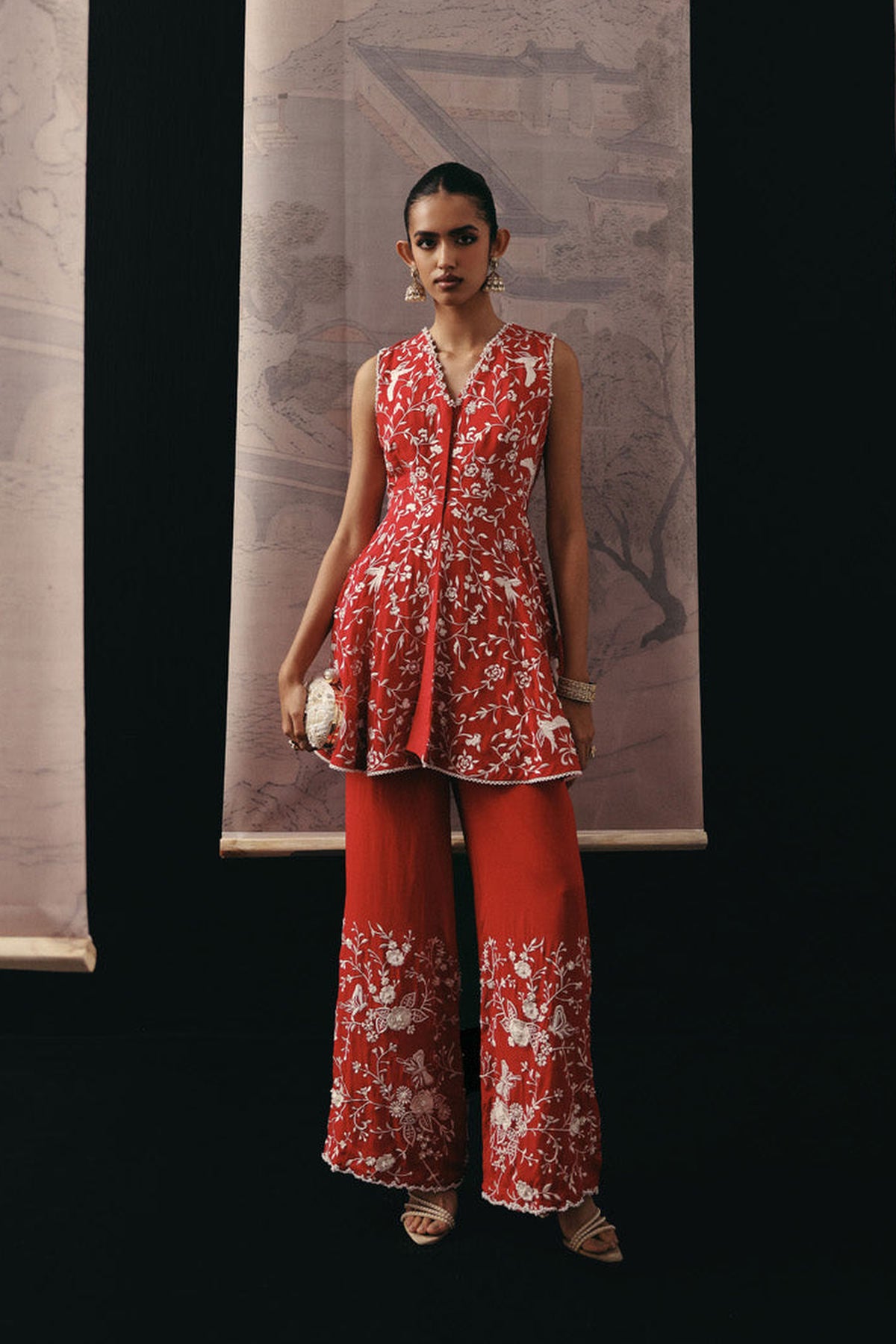 Parsi Gaara Sleeveless Peplum Top