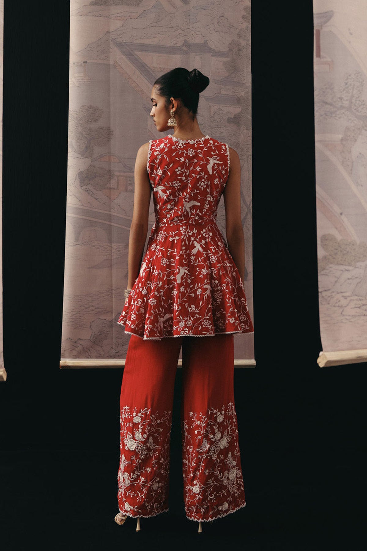 Parsi Gaara Sleeveless Peplum Top