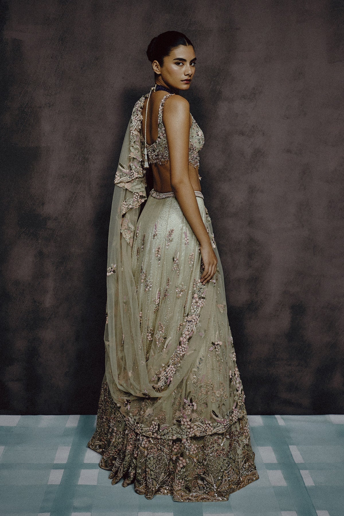 Verde Bloom Lehenga