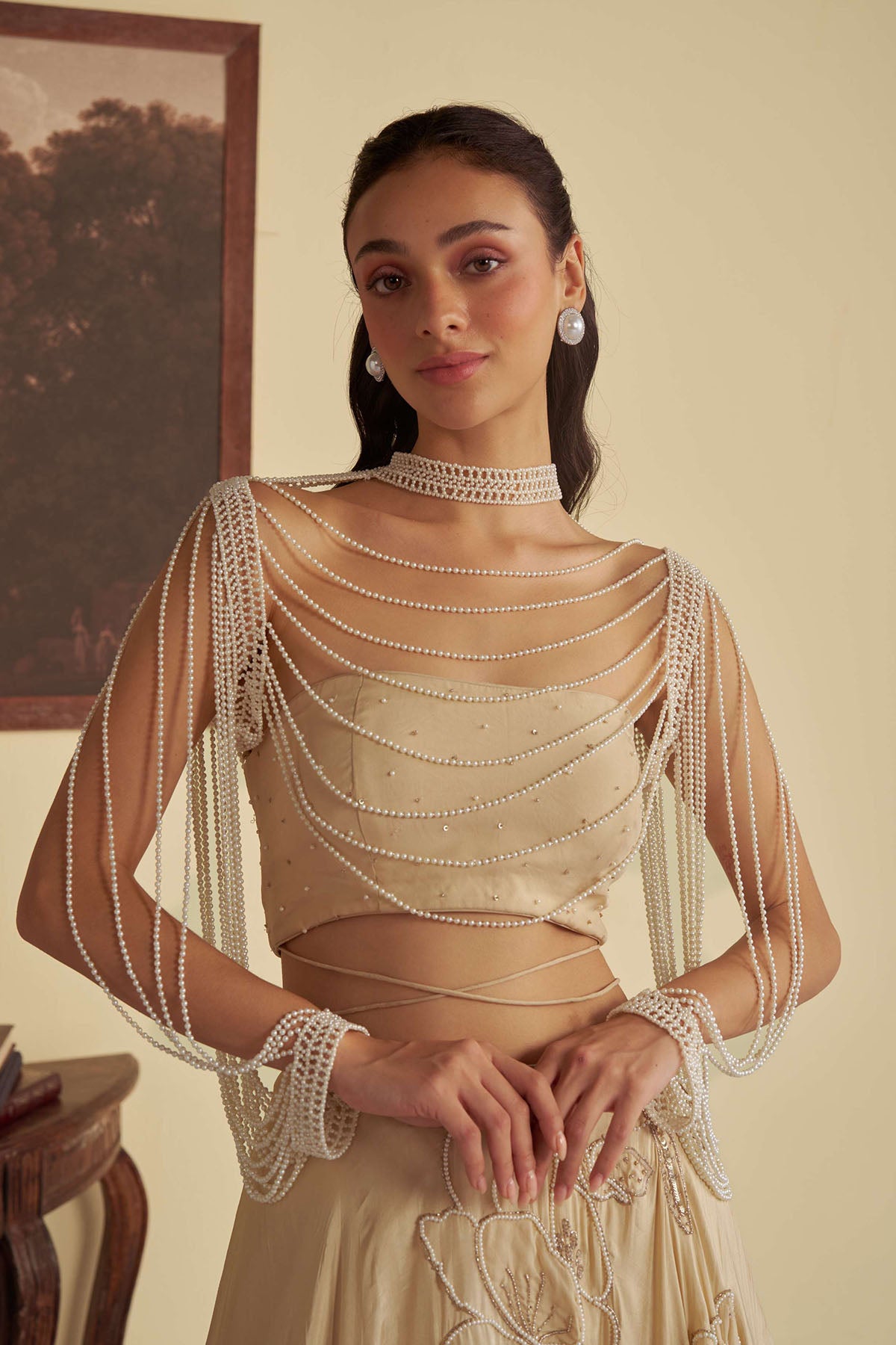 Victoria goldine lehenga
