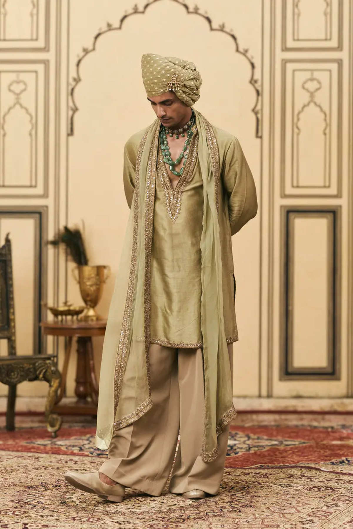 Zaitooni Chanderi Kurta Set