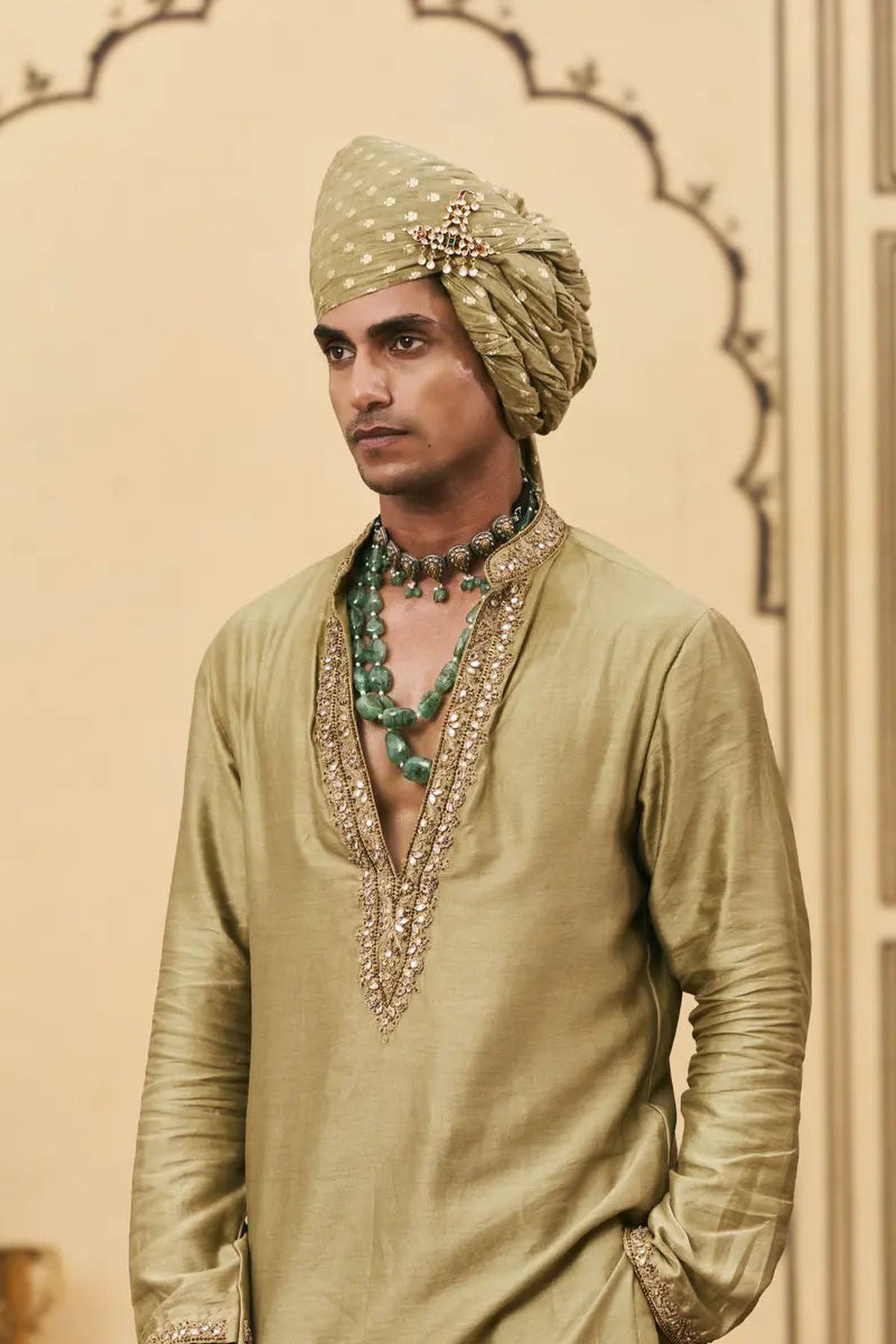 Zaitooni Chanderi Kurta Set