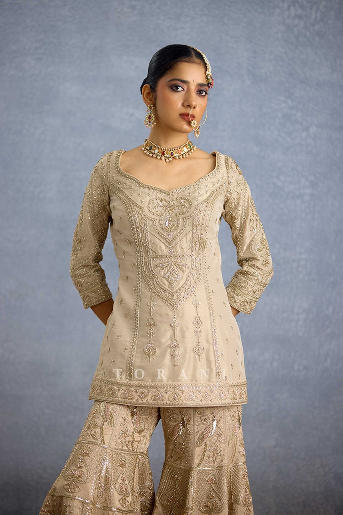 Zard Noor Malka Gharara Set