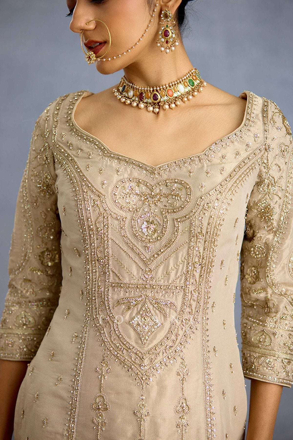 Zard Noor Malka Gharara Set