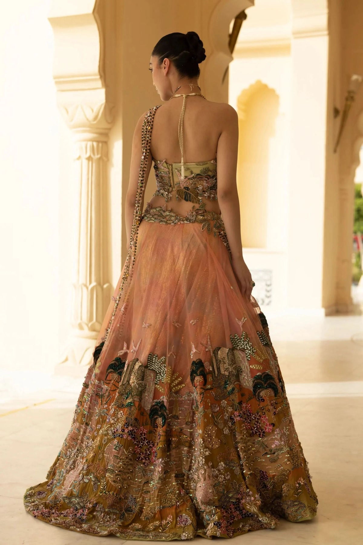 Zarmin Assymetric Lehenga