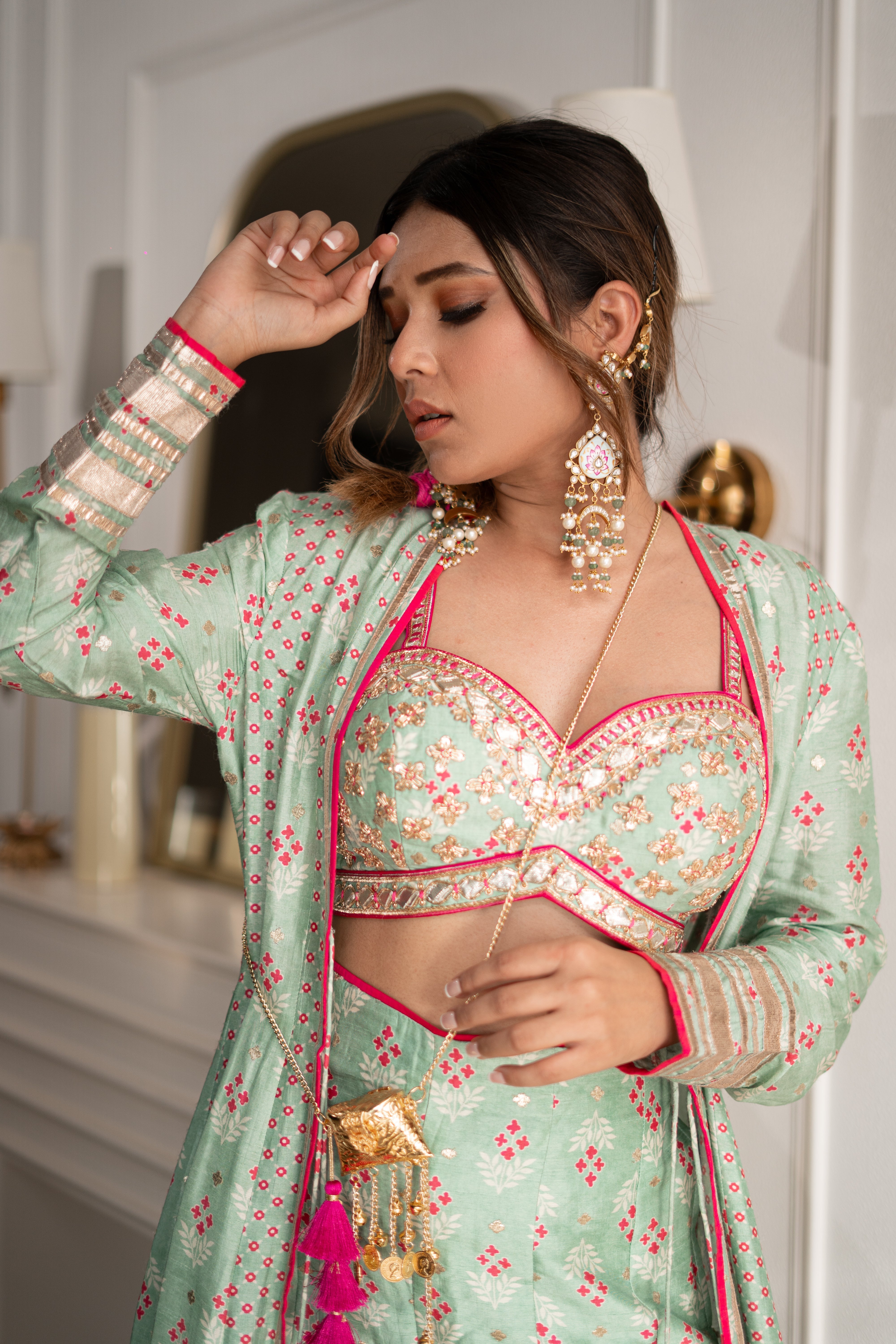 Riya Jain in Tilla Panel Pant with Jacket