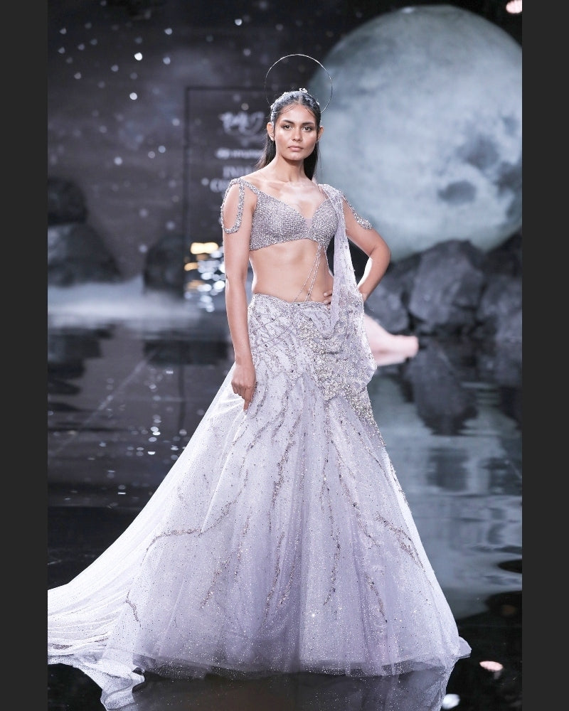 Daphne Shimmer Tulle Lehenga Set